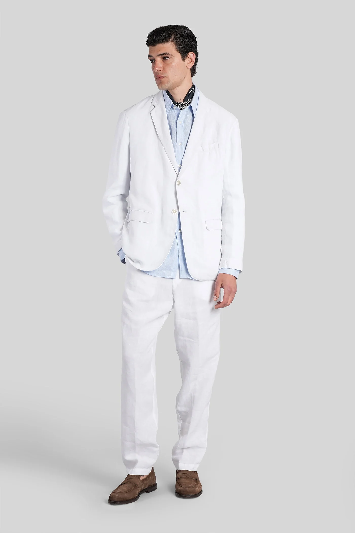 Blazer in white linen - Image 2