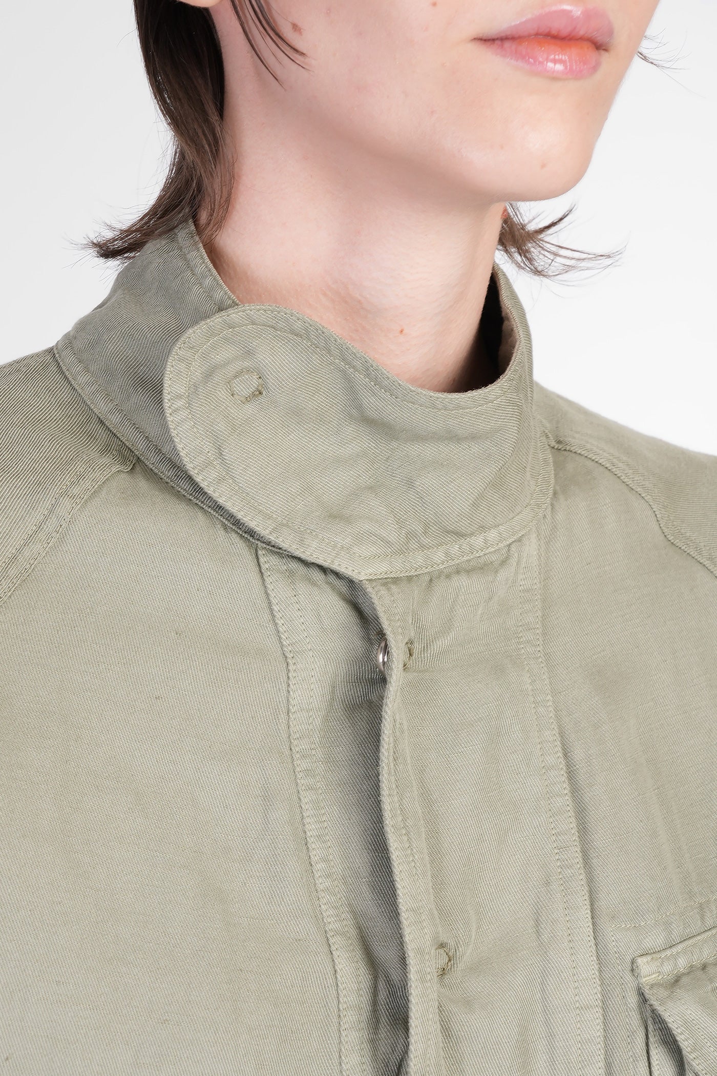 Casual jacket in green linen - Image 5