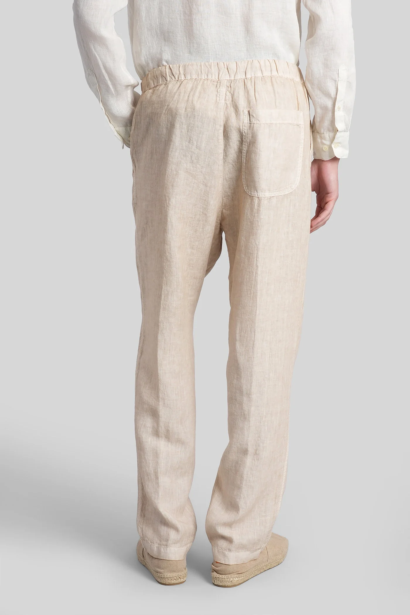 Pants in beige linen - Image 3