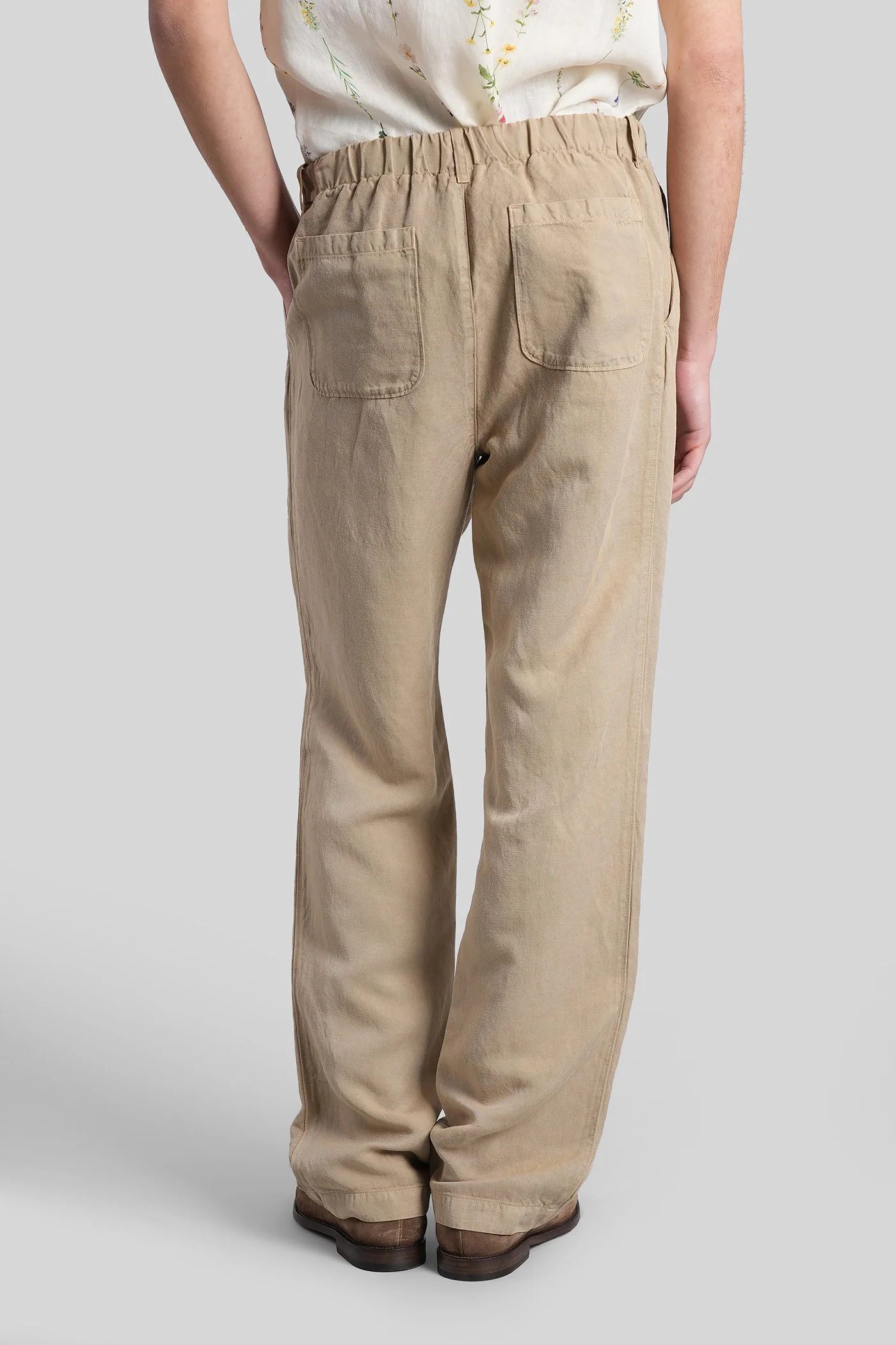 Pants in beige linen - Image 3