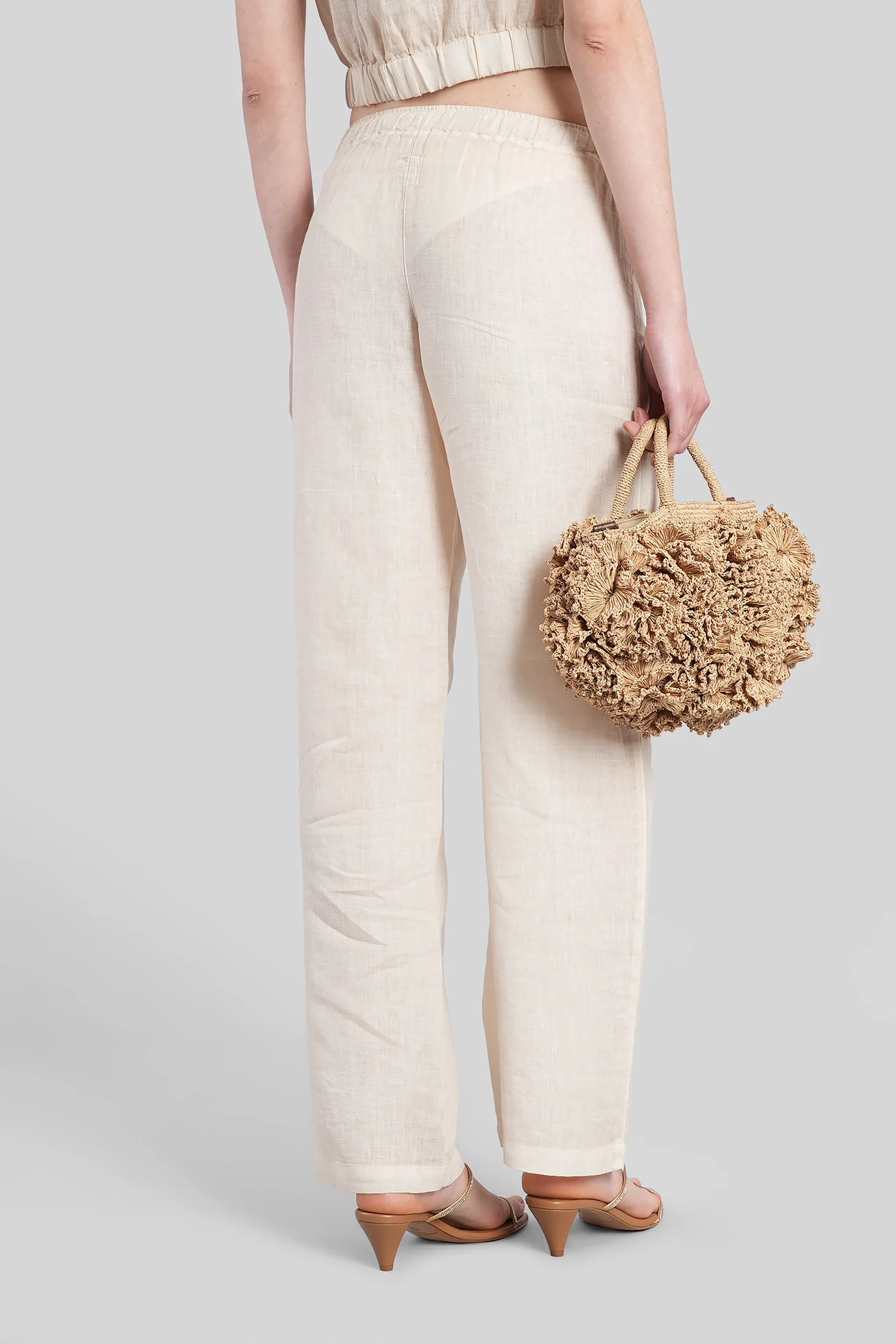 Pants in beige linen - Image 3