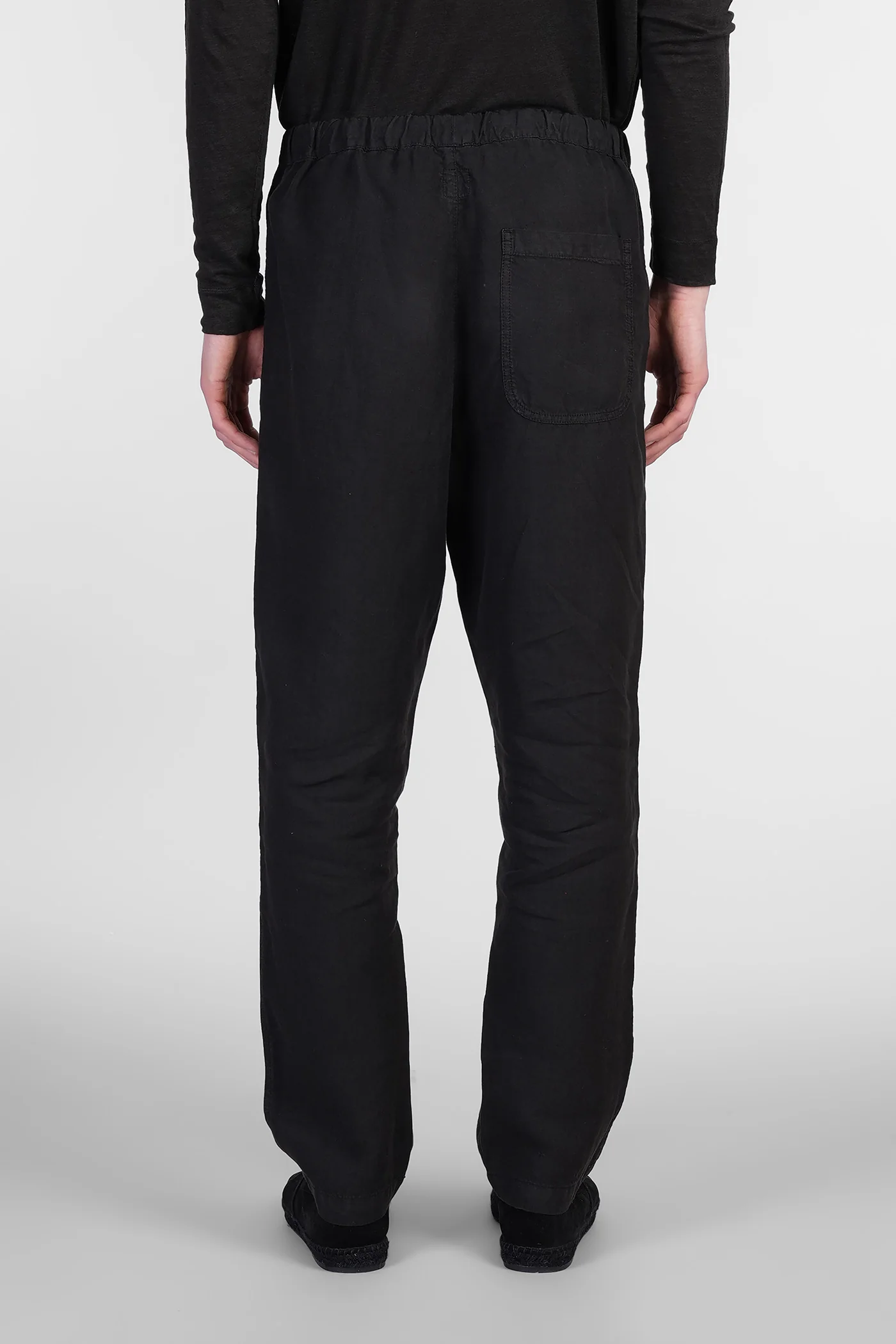 Pants in black linen - Image 3