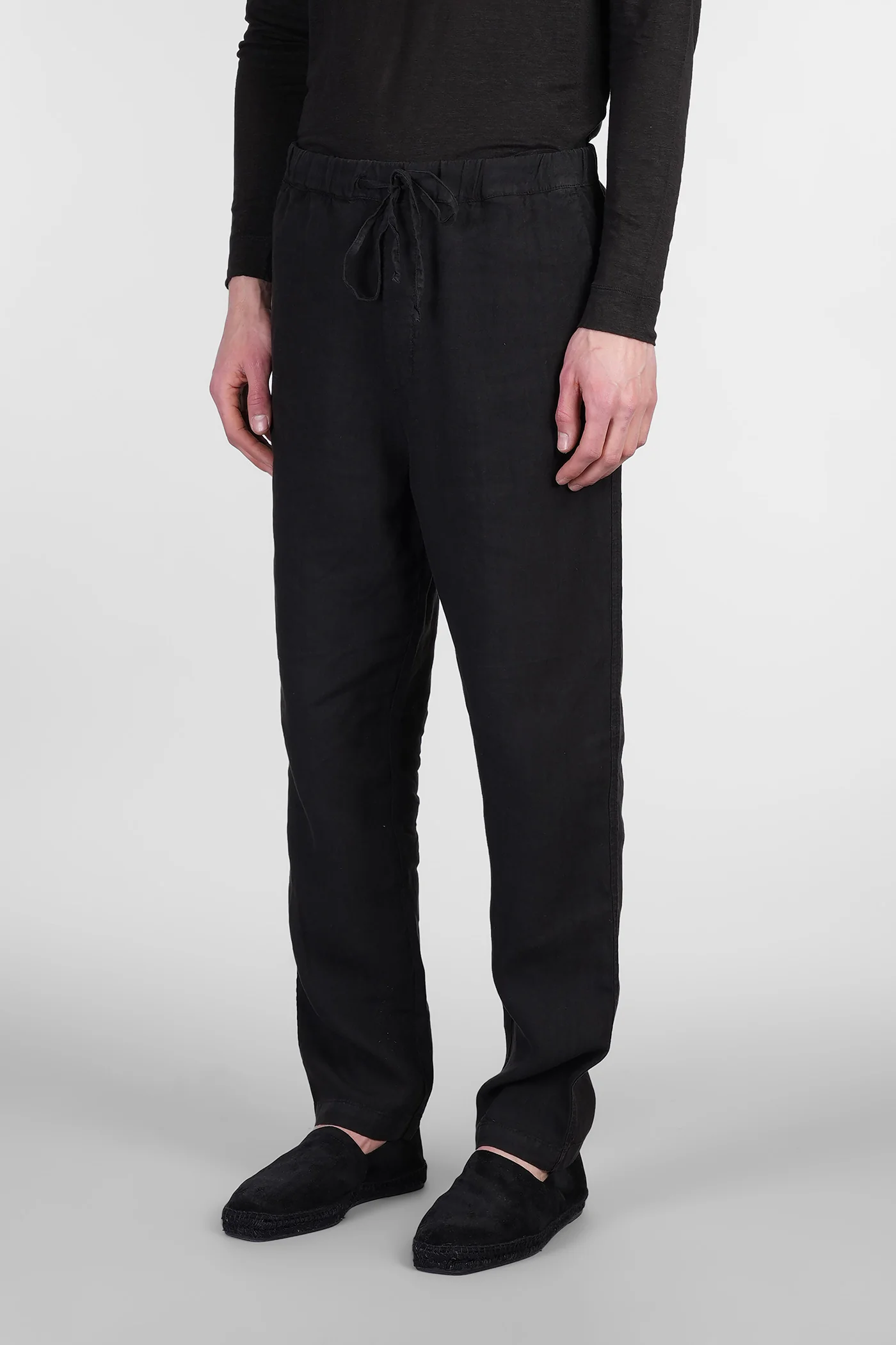 Pants in black linen - Image 4