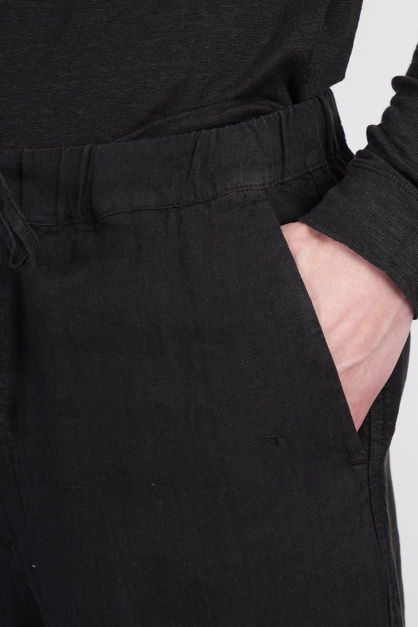 Pants in black linen - Image 5