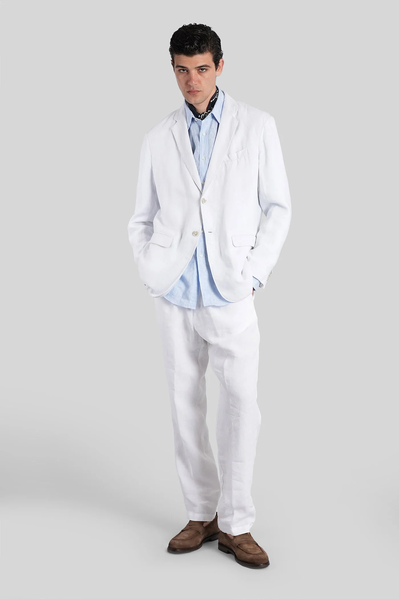 Pants in white linen - Image 2