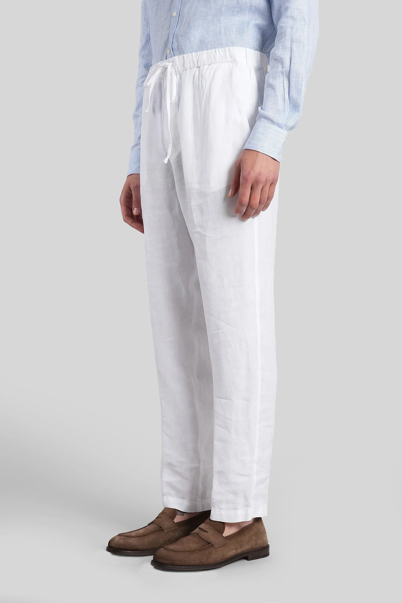 Pants in white linen - Image 4