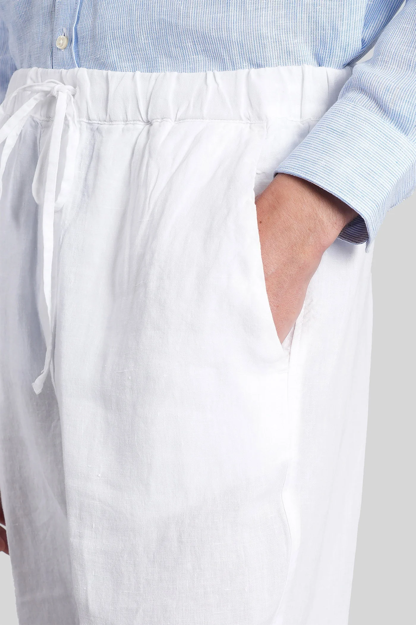 Pants in white linen - Image 5