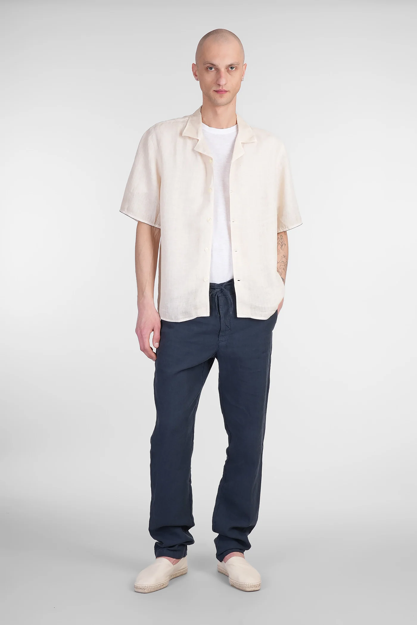 Shirt in beige linen - Image 2