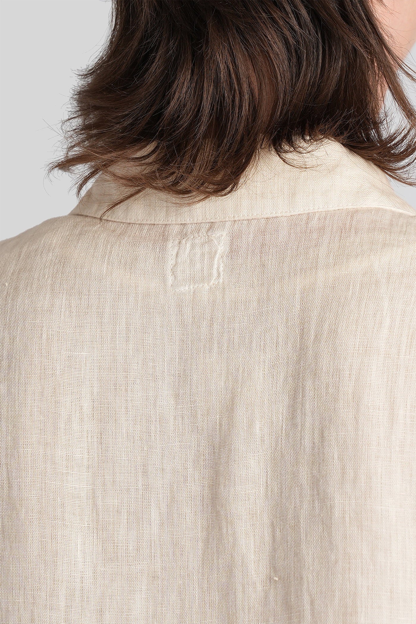 Shirt in beige linen - Image 5