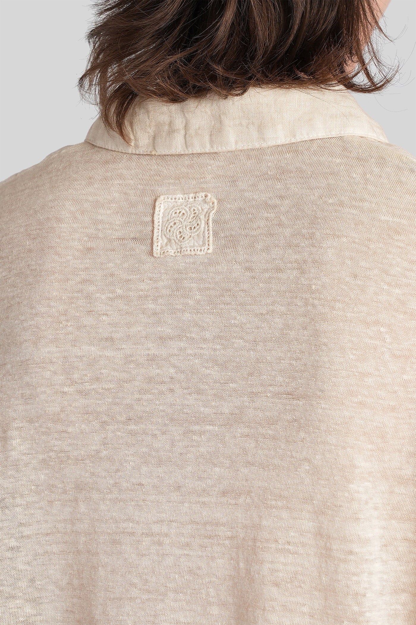 Shirt in beige linen - Image 5