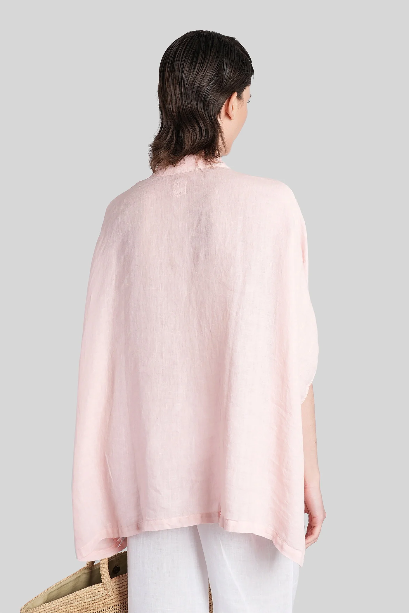 Shirt in rose-pink linen - Image 3