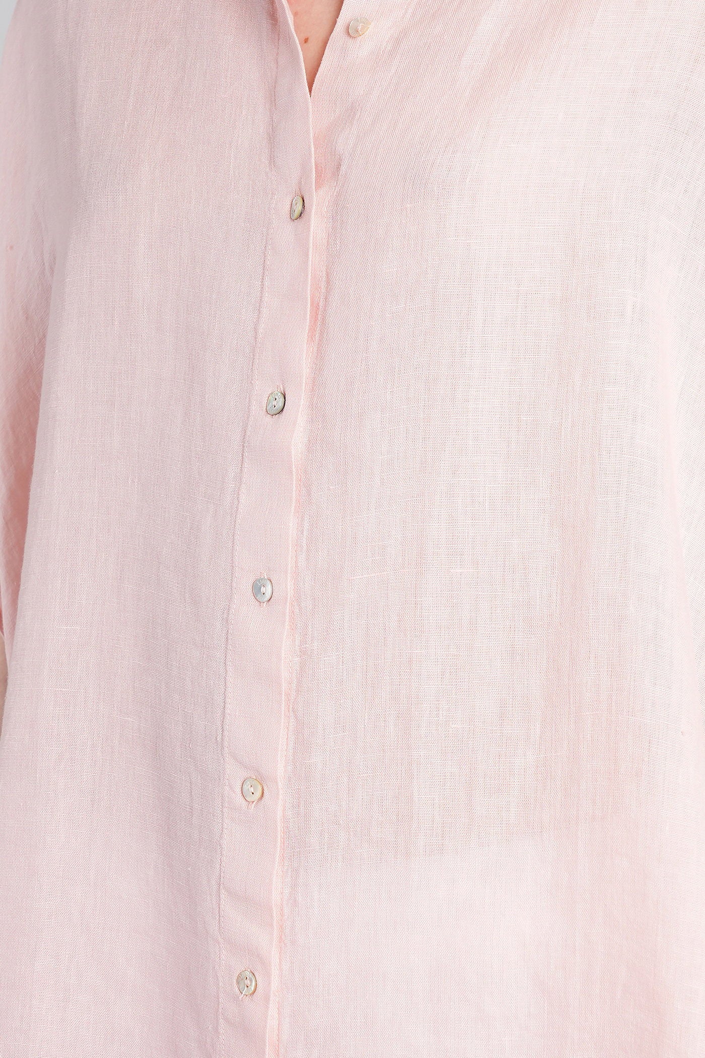 Shirt in rose-pink linen - Image 5