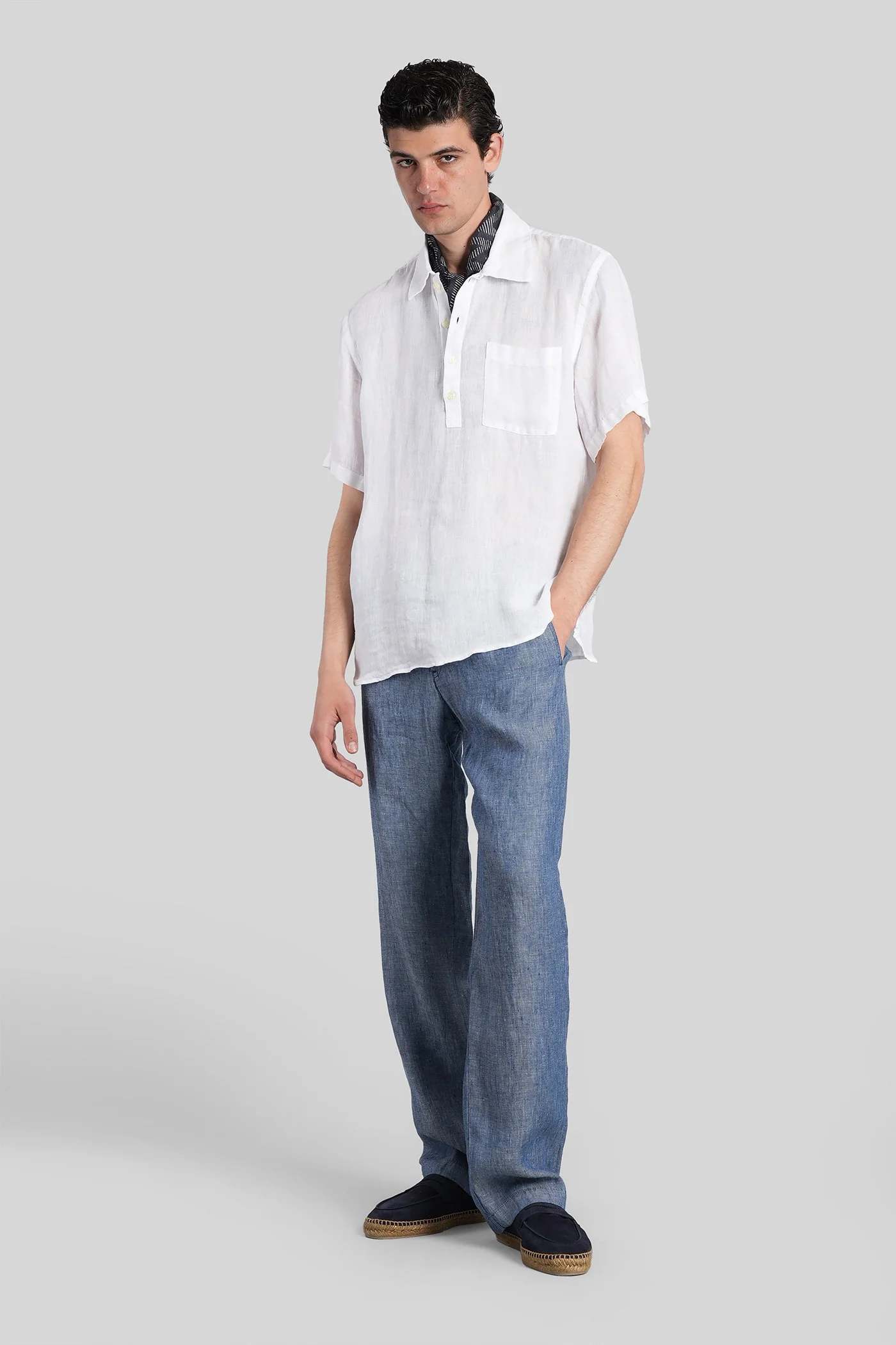 Shirt in white linen - Image 2