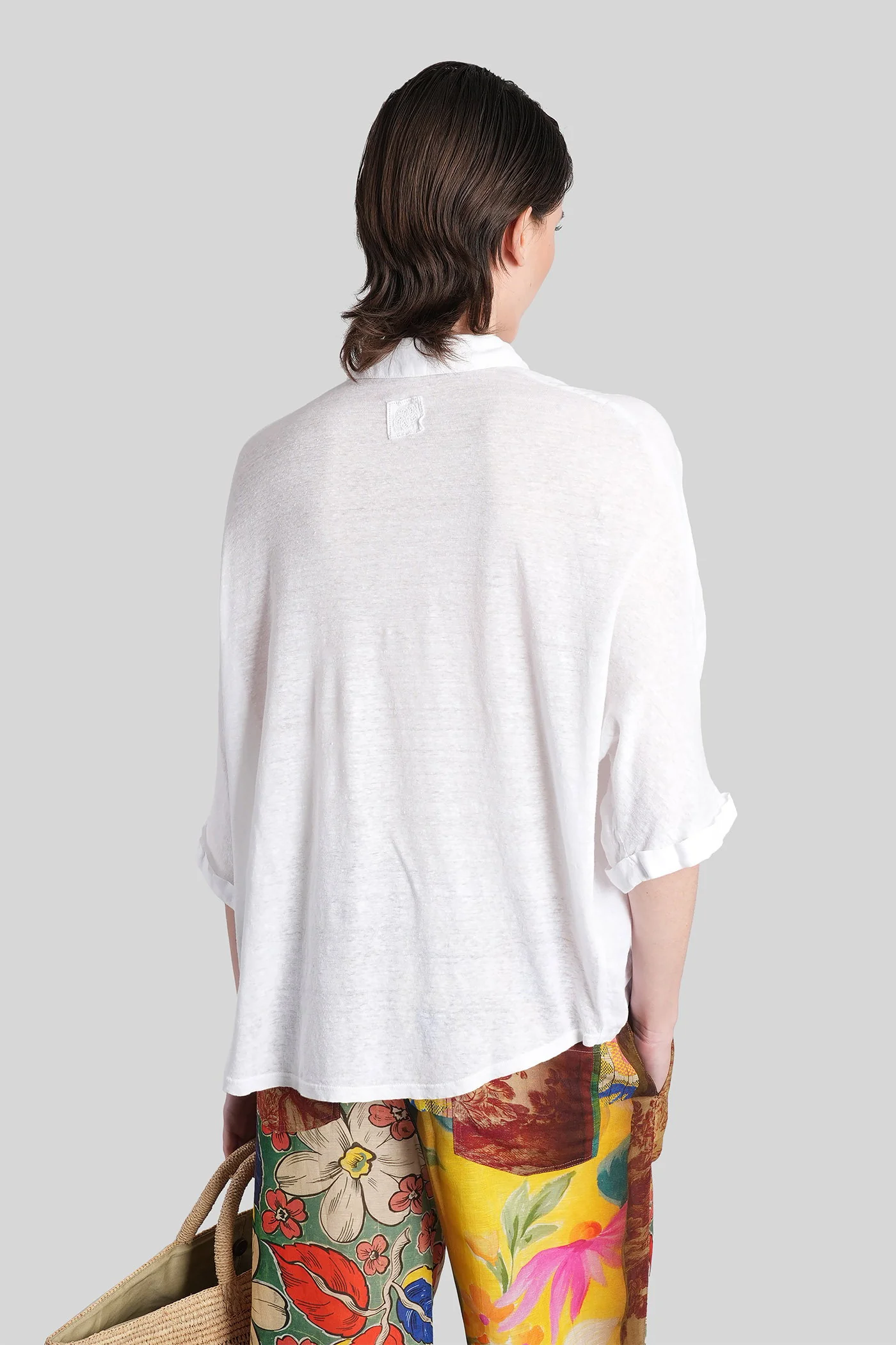 Shirt in white linen - Image 3