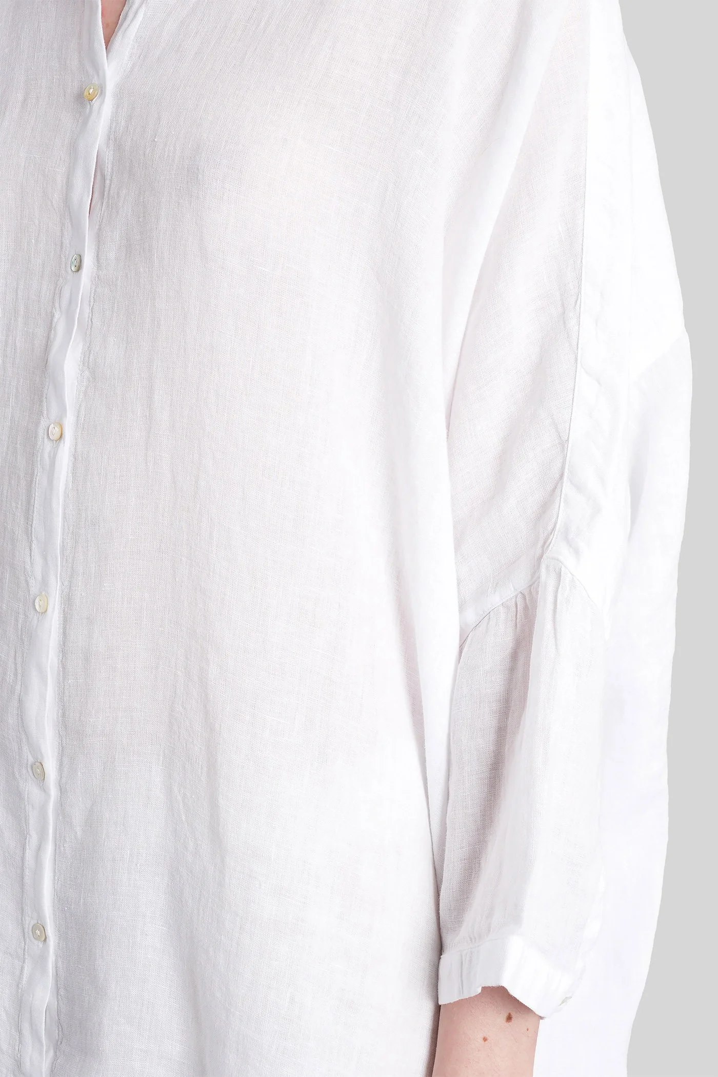 Shirt in white linen - Image 5