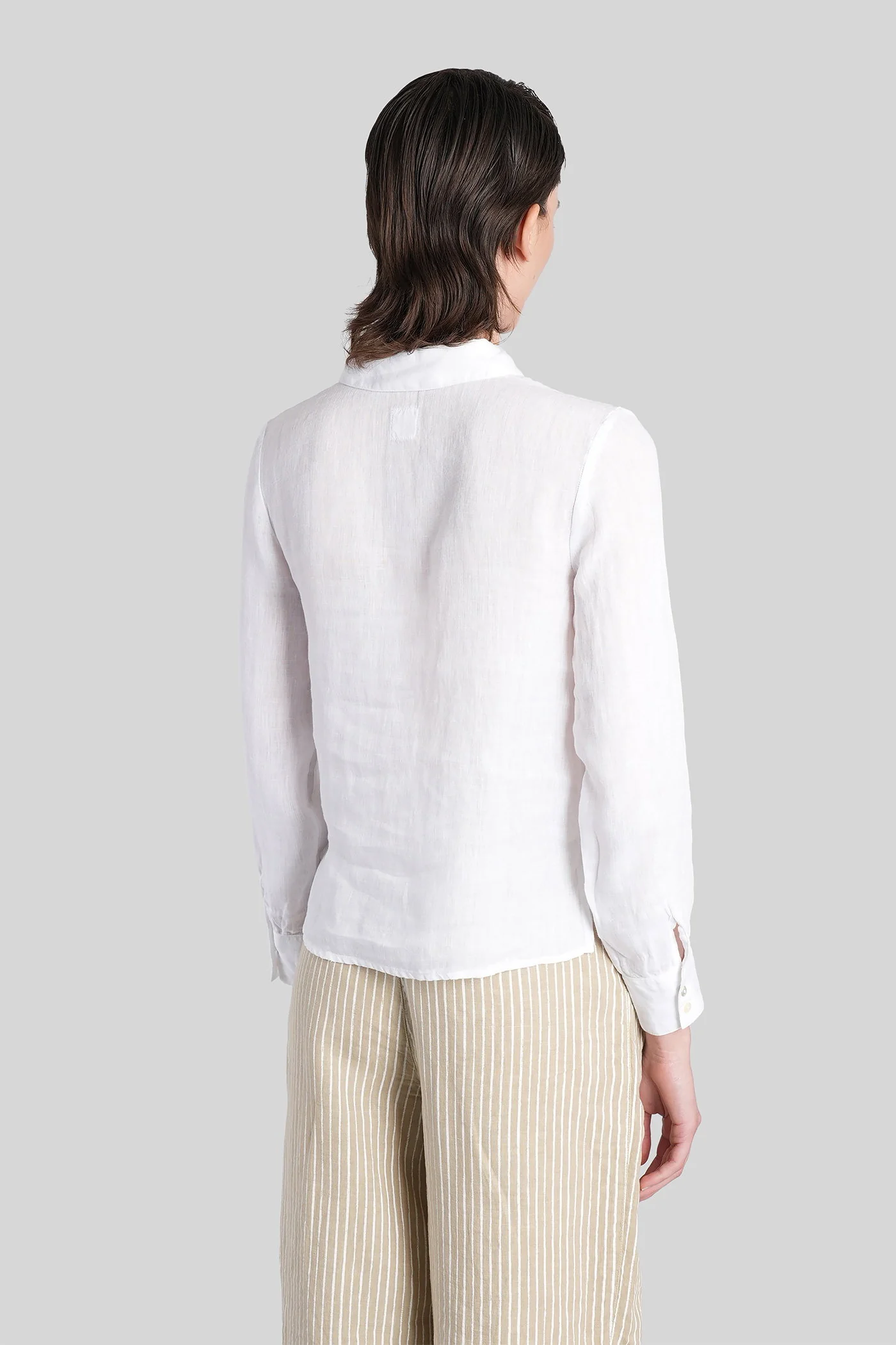 Shirt in white linen - Image 3