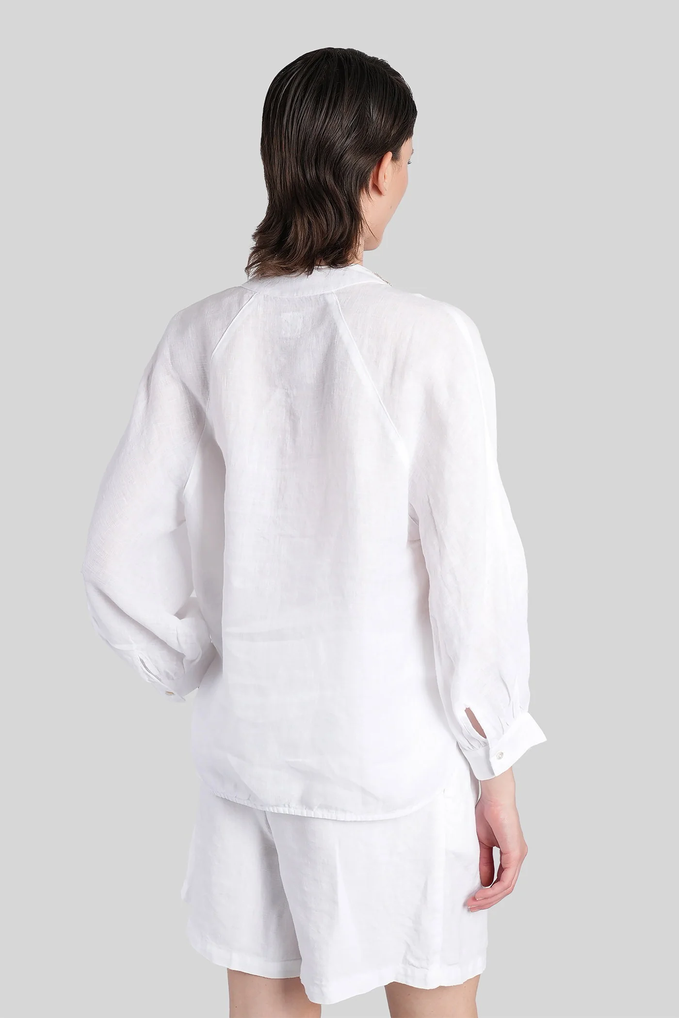 Shirt in white linen - Image 3