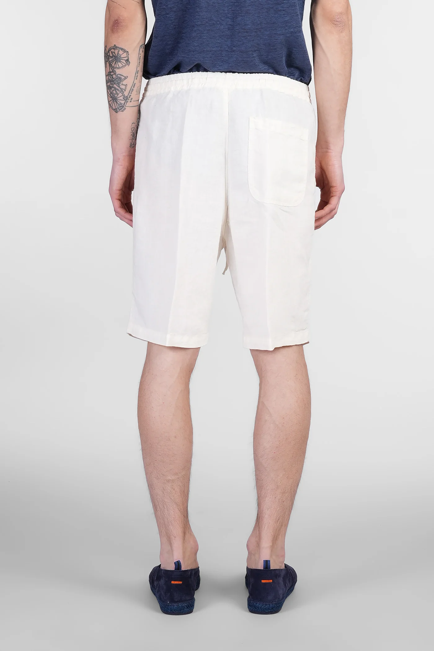 Shorts in beige linen - Image 3