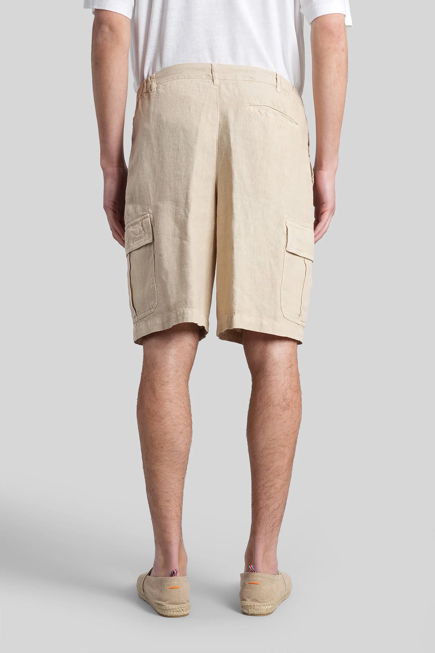 Shorts in beige linen - Image 3