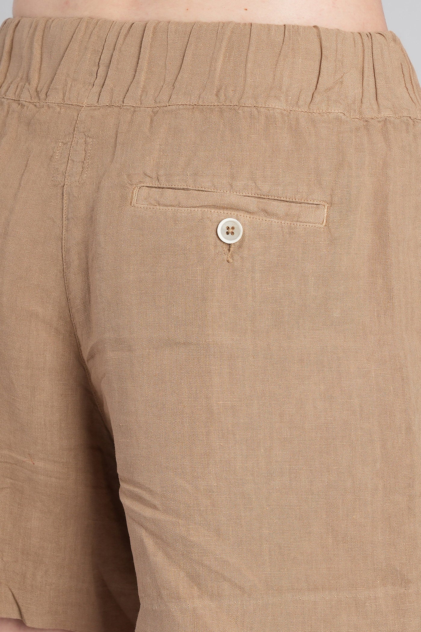 Shorts in brown linen - Image 5