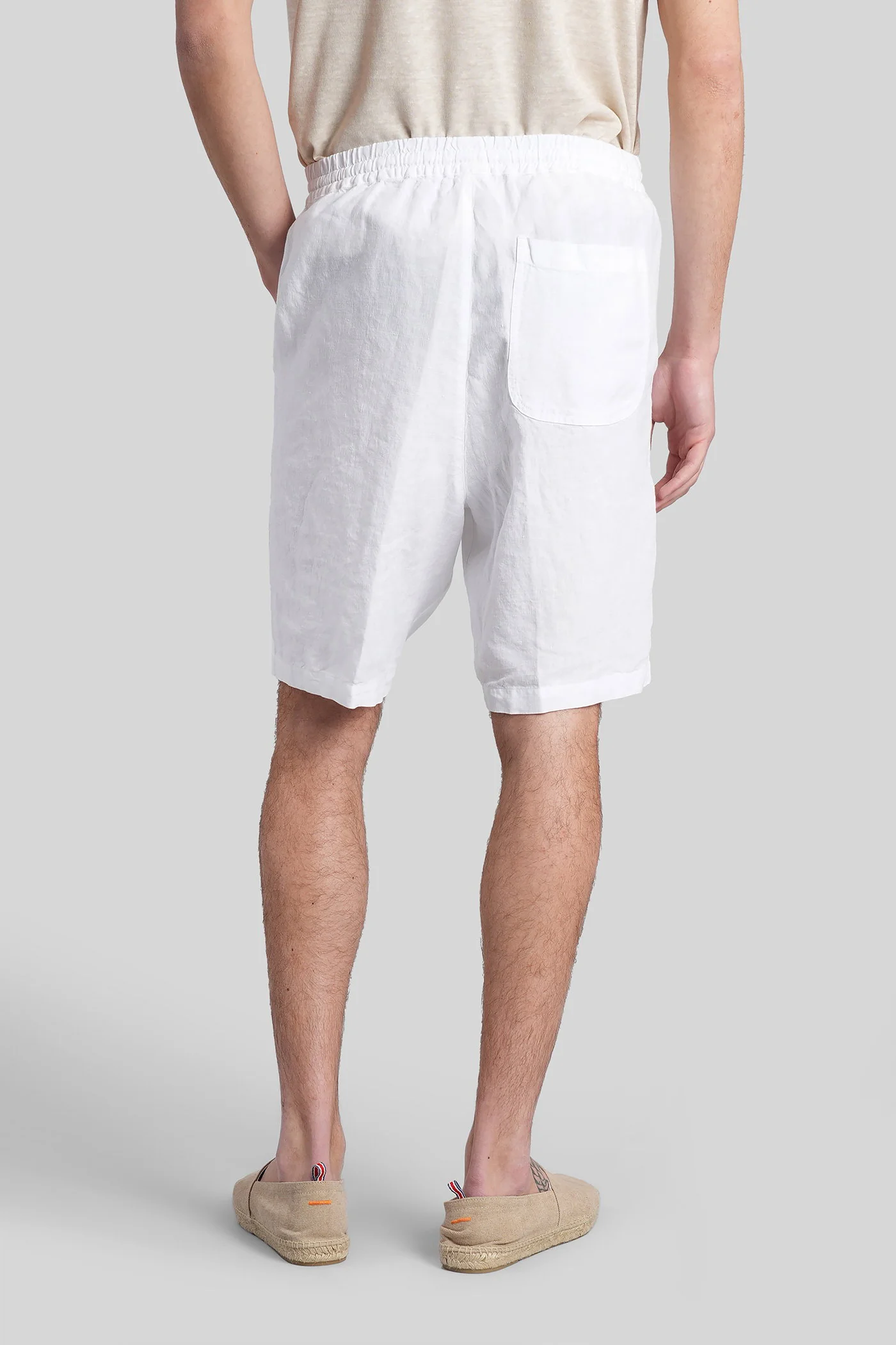 Shorts in white linen - Image 3