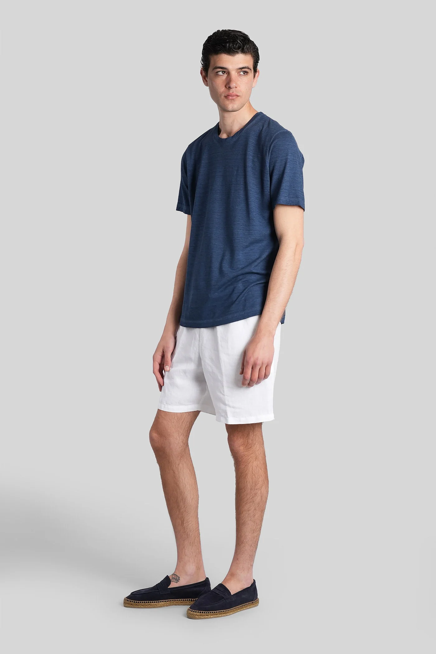 Shorts in white linen - Image 2