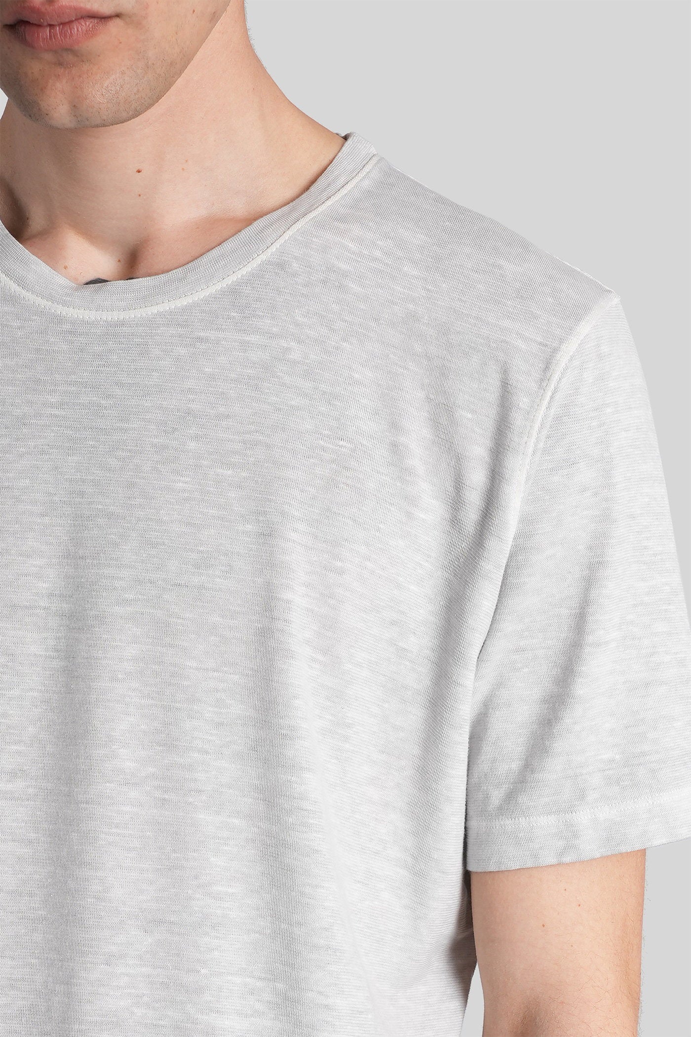 T-Shirt in grey linen - Image 5