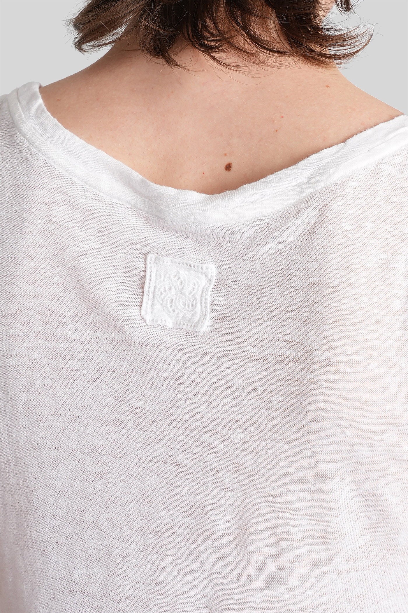 tank Top in white linen - Image 5