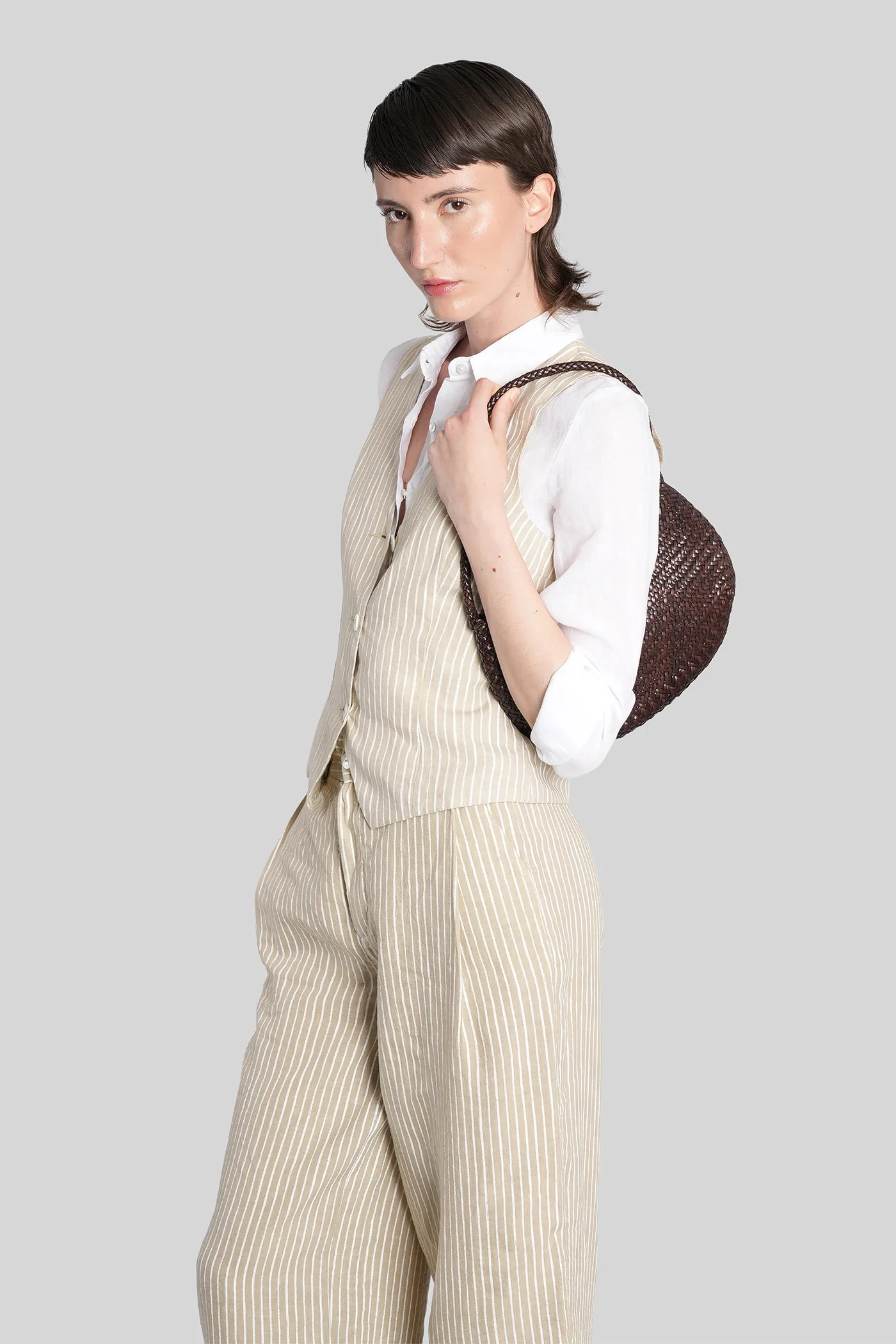 Vest in beige linen - Image 2