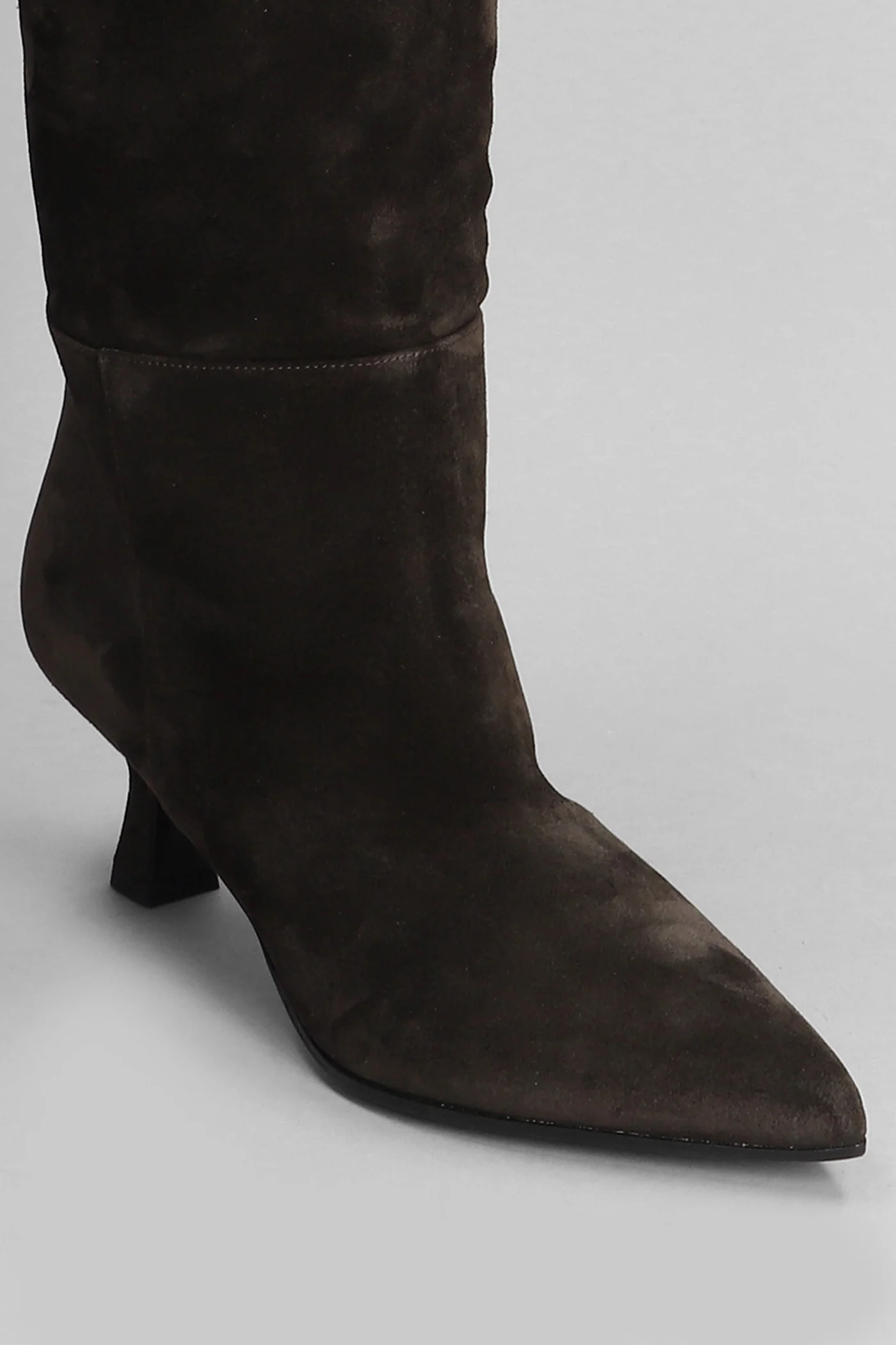Bea 055 High heels boots in brown suede - Image 5