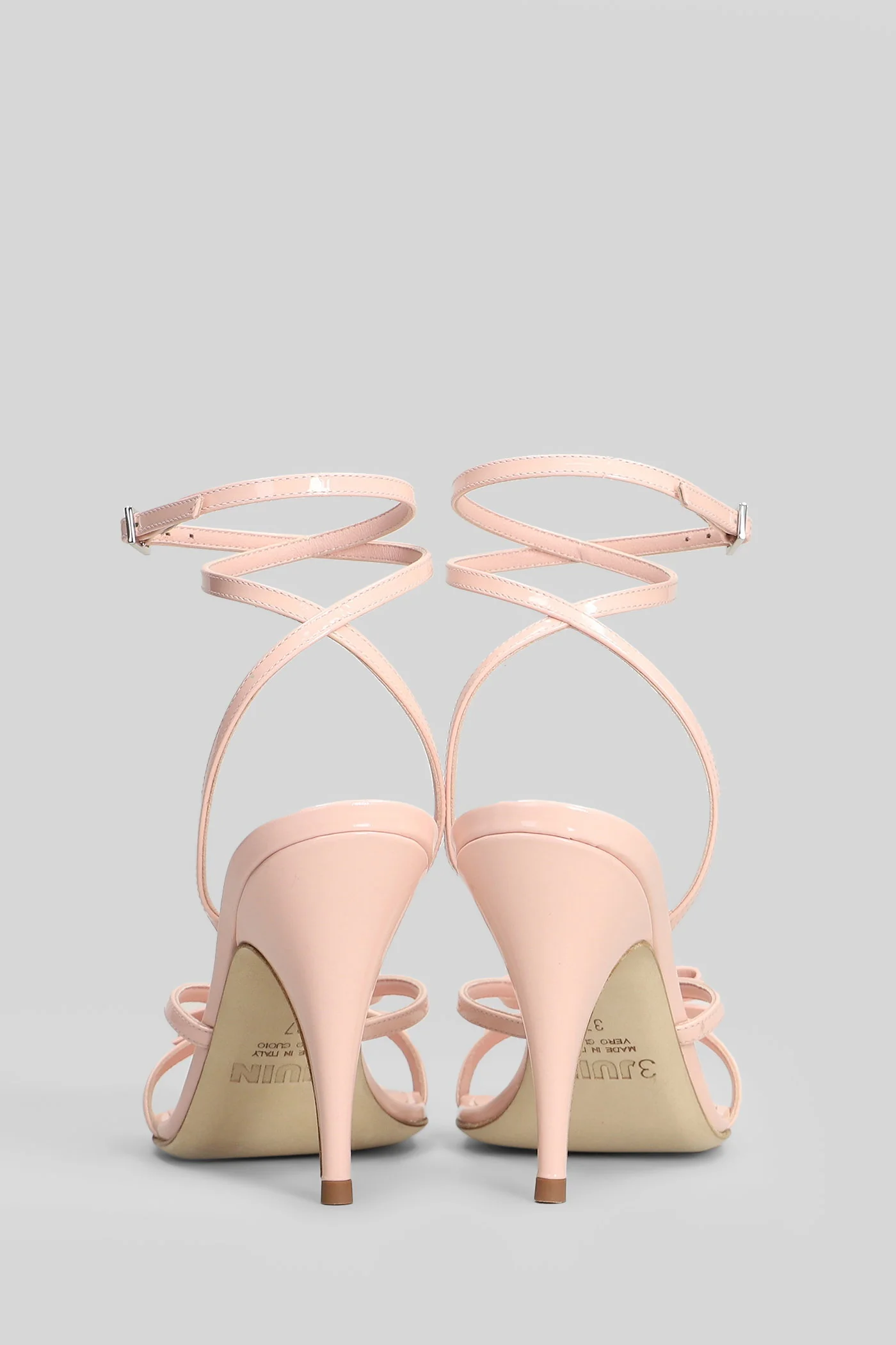 Megan 095 Sandals in rose-pink patent leather - Image 4