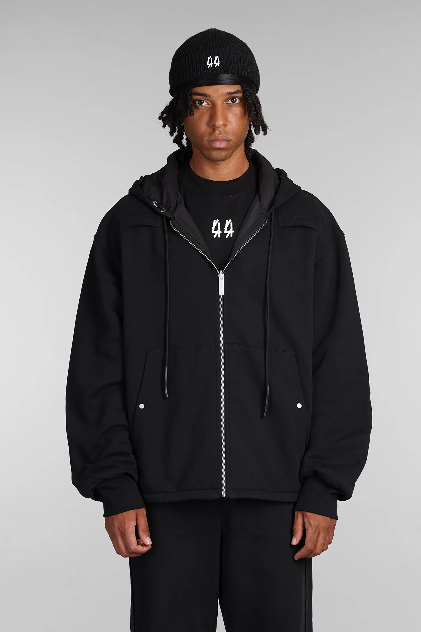 Casual jacket in black cotton - Image 16