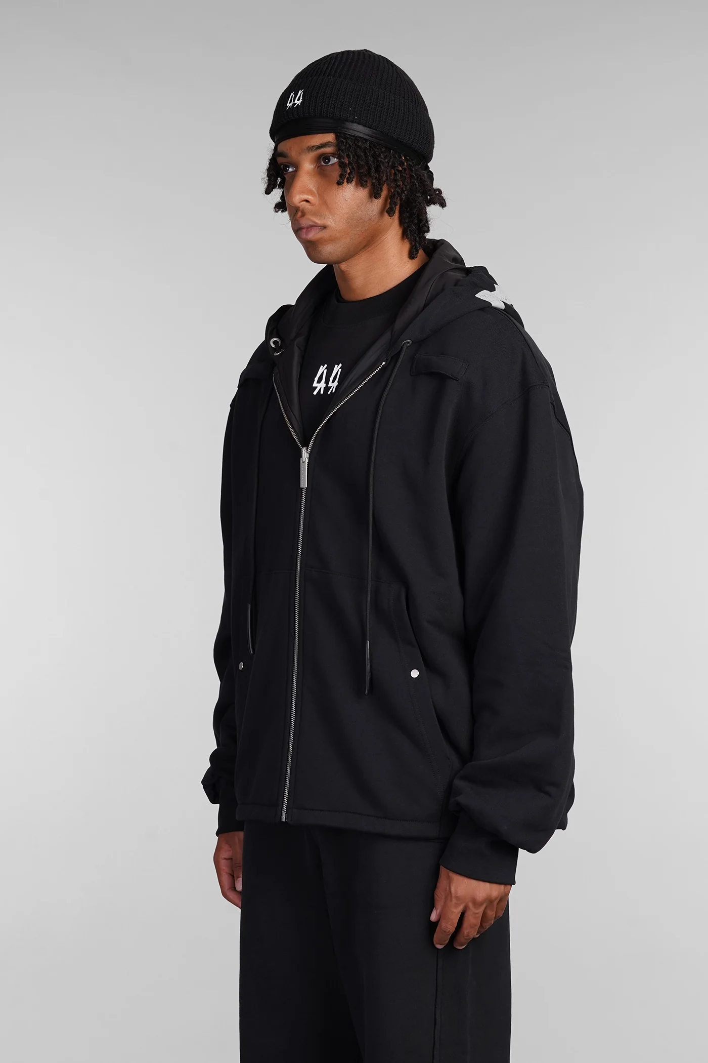 Casual jacket in black cotton - Image 34