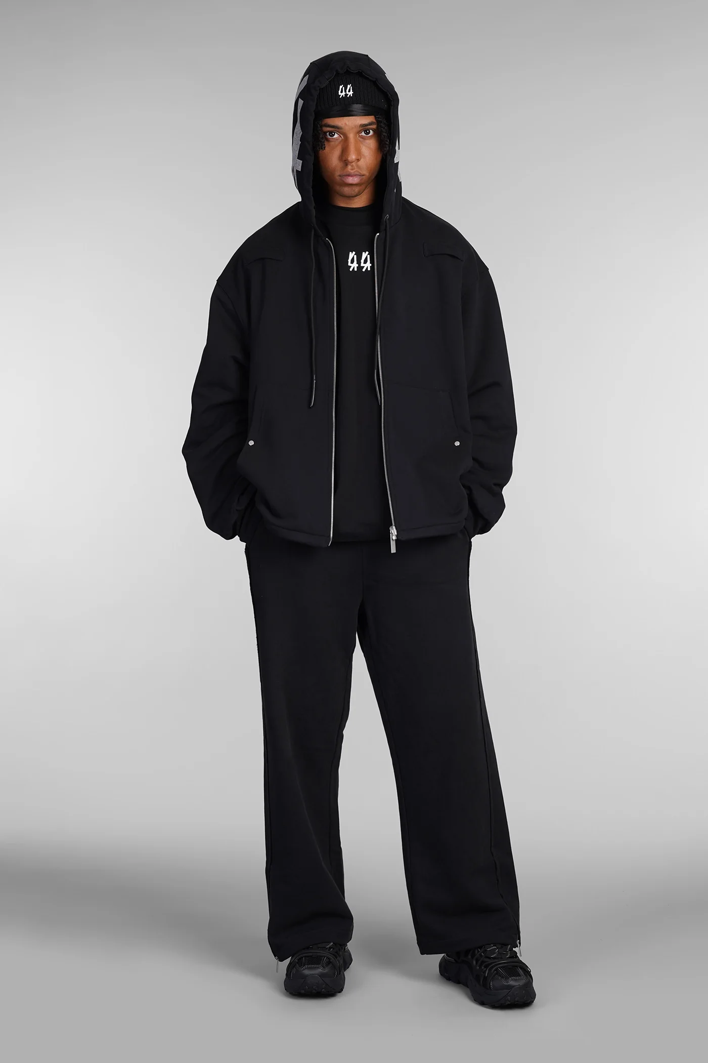 Casual jacket in black cotton - Image 57