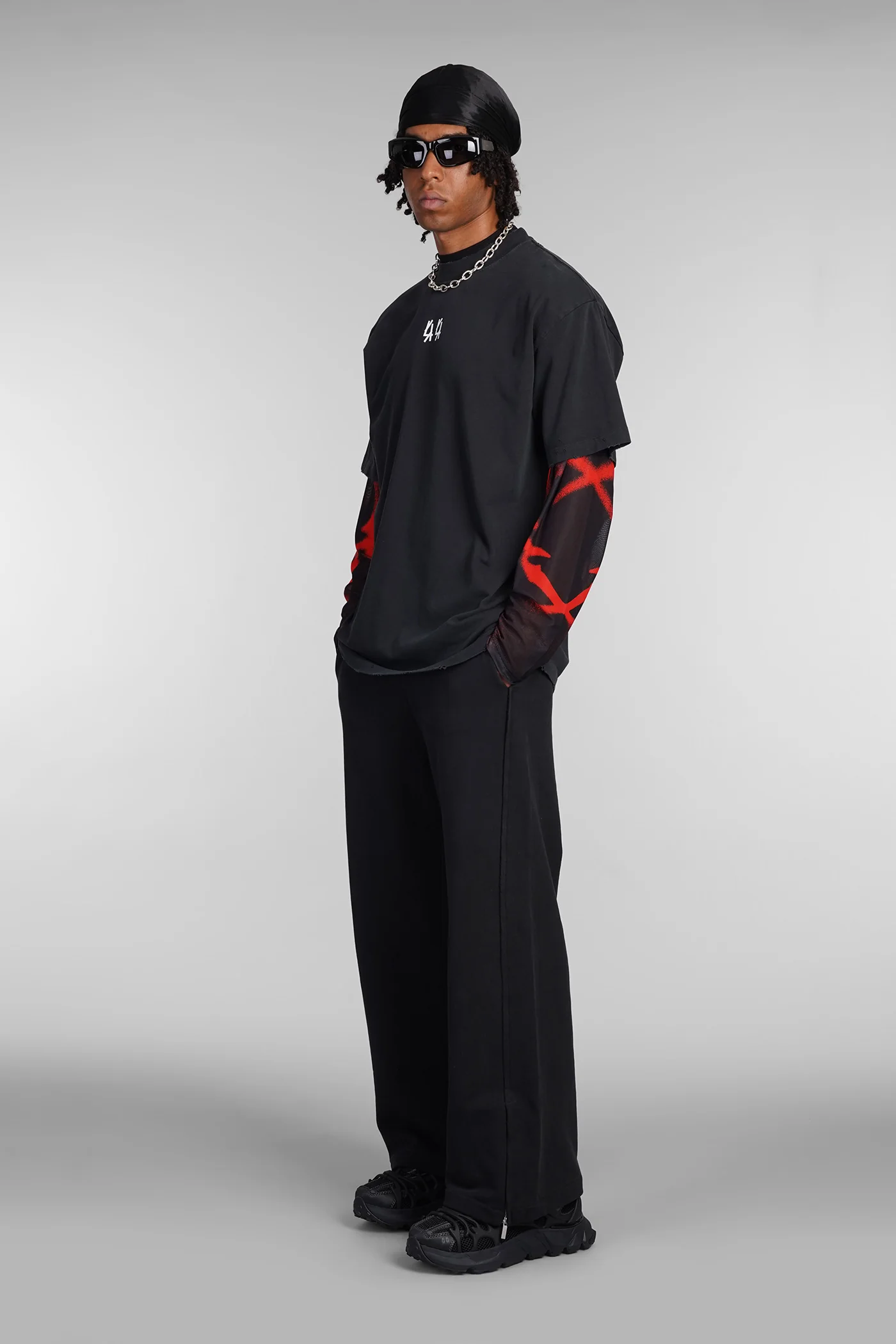 Pants in black cotton - Image 2