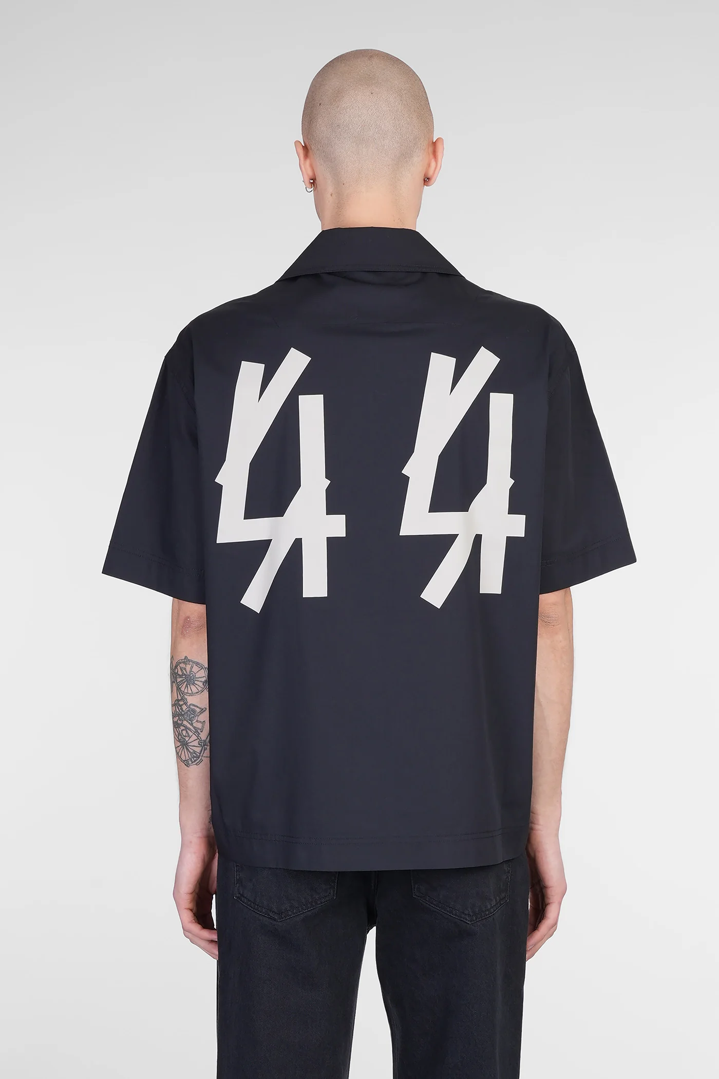 Shirt in black cotton - Image 3