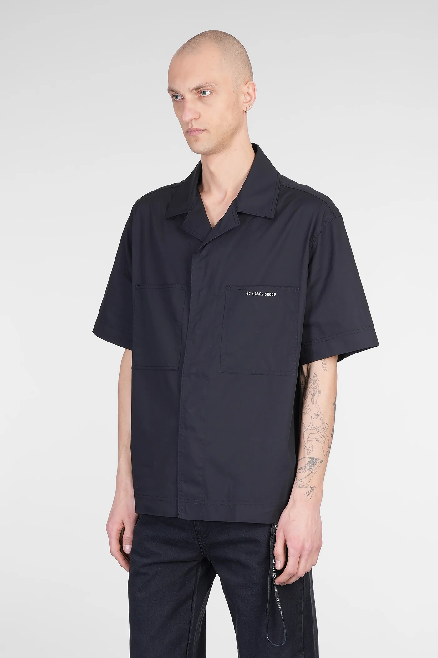 Shirt in black cotton - Image 4