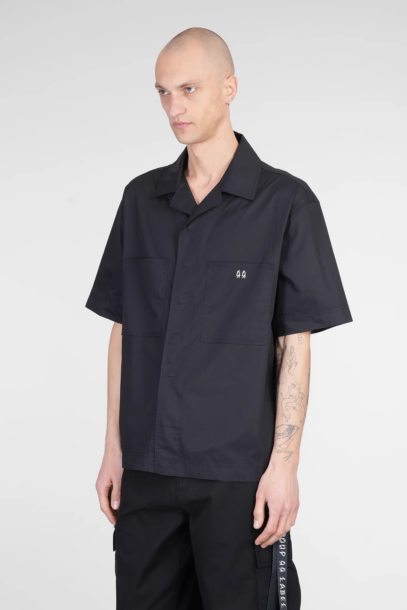 Shirt in black cotton - Image 4