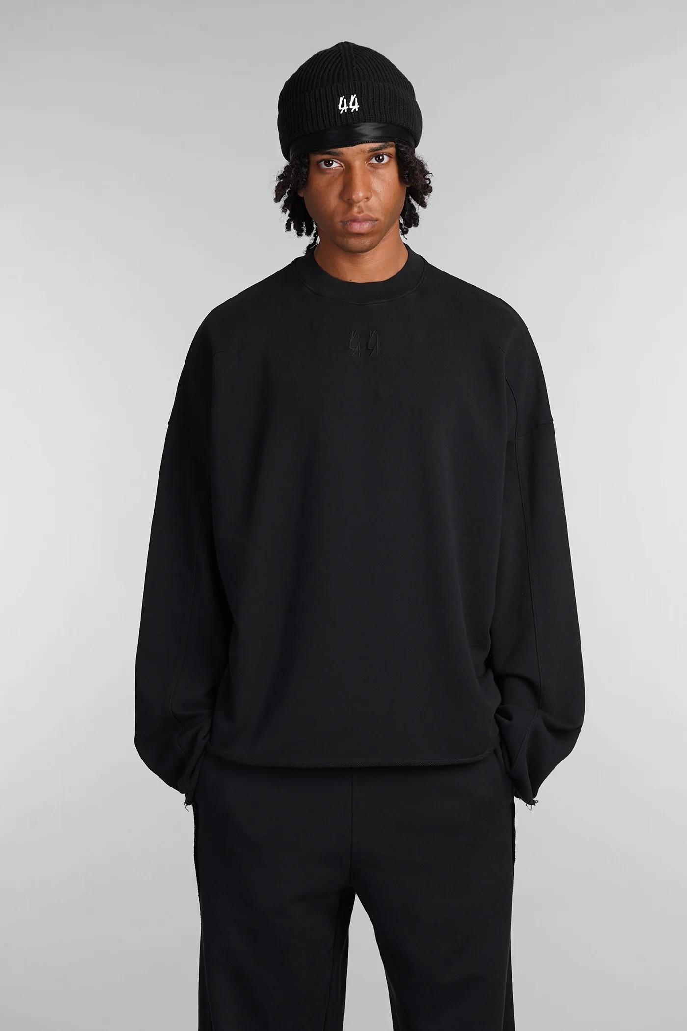 Sweatshirt in black cotton