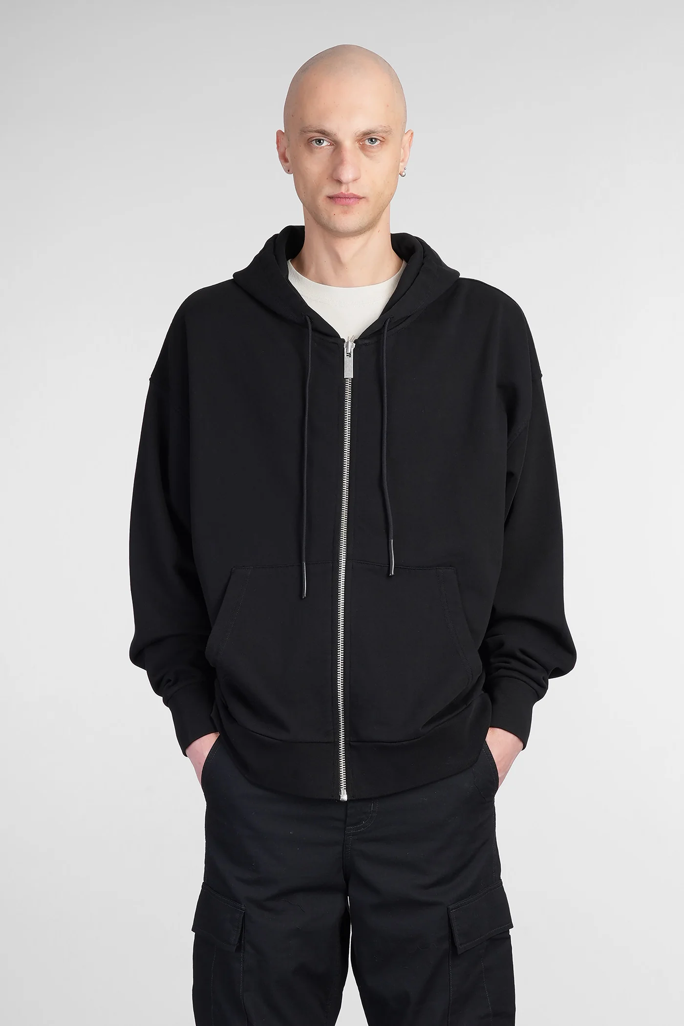 Sweatshirt in black cotton
