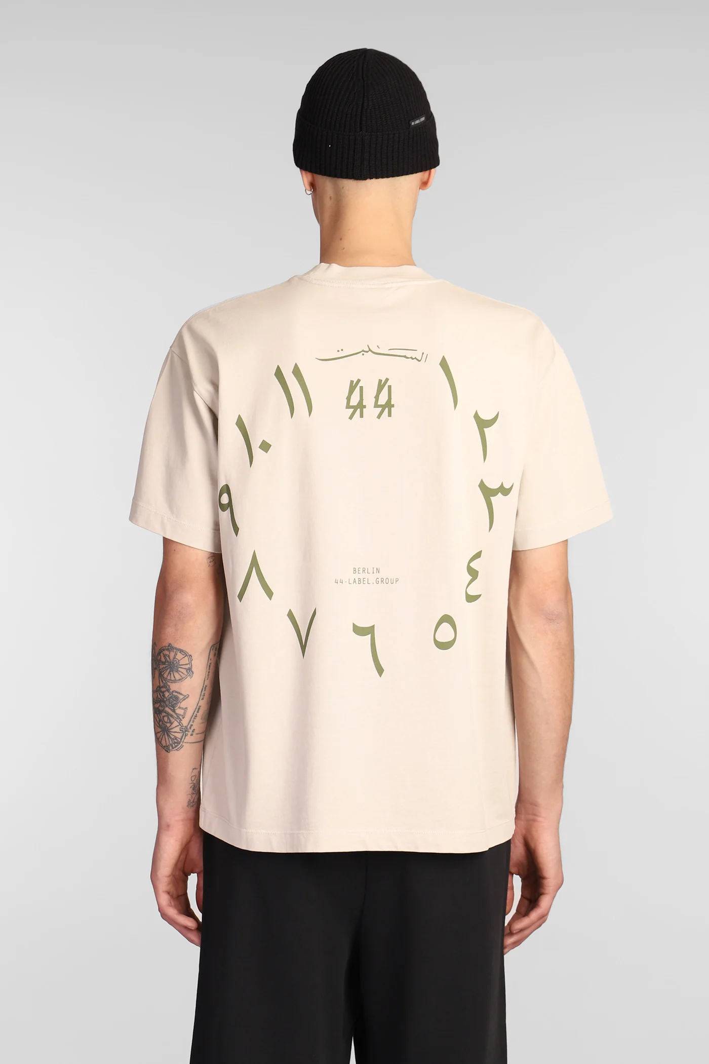 T-Shirt in beige cotton - Image 3