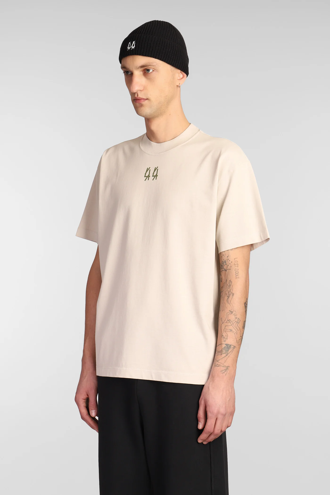 T-Shirt in beige cotton - Image 4