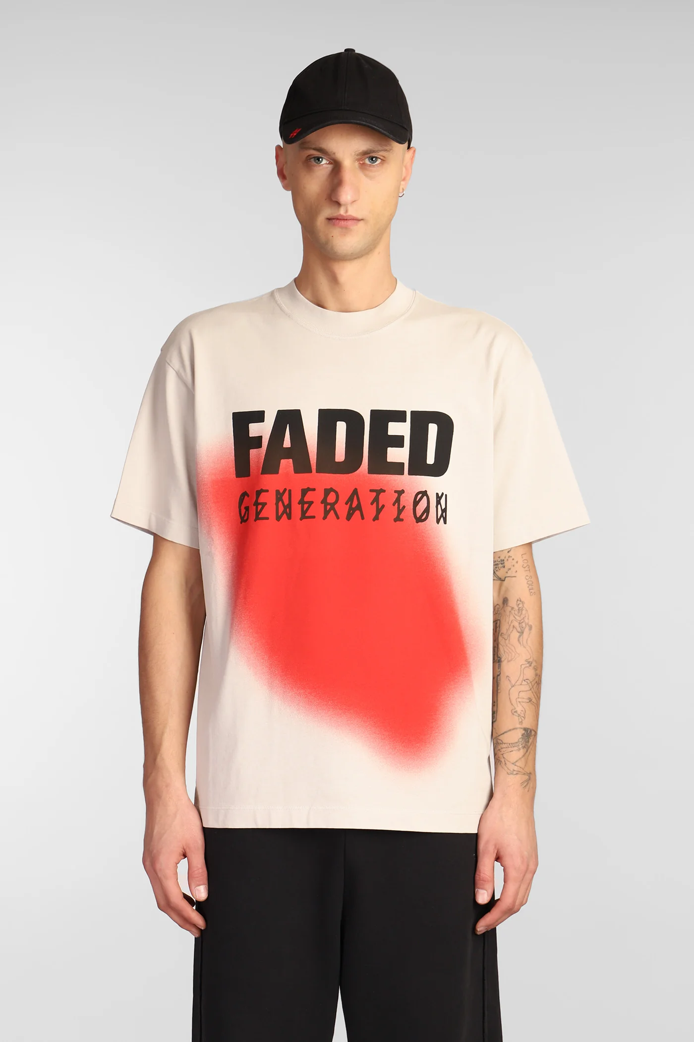 T-Shirt in beige cotton