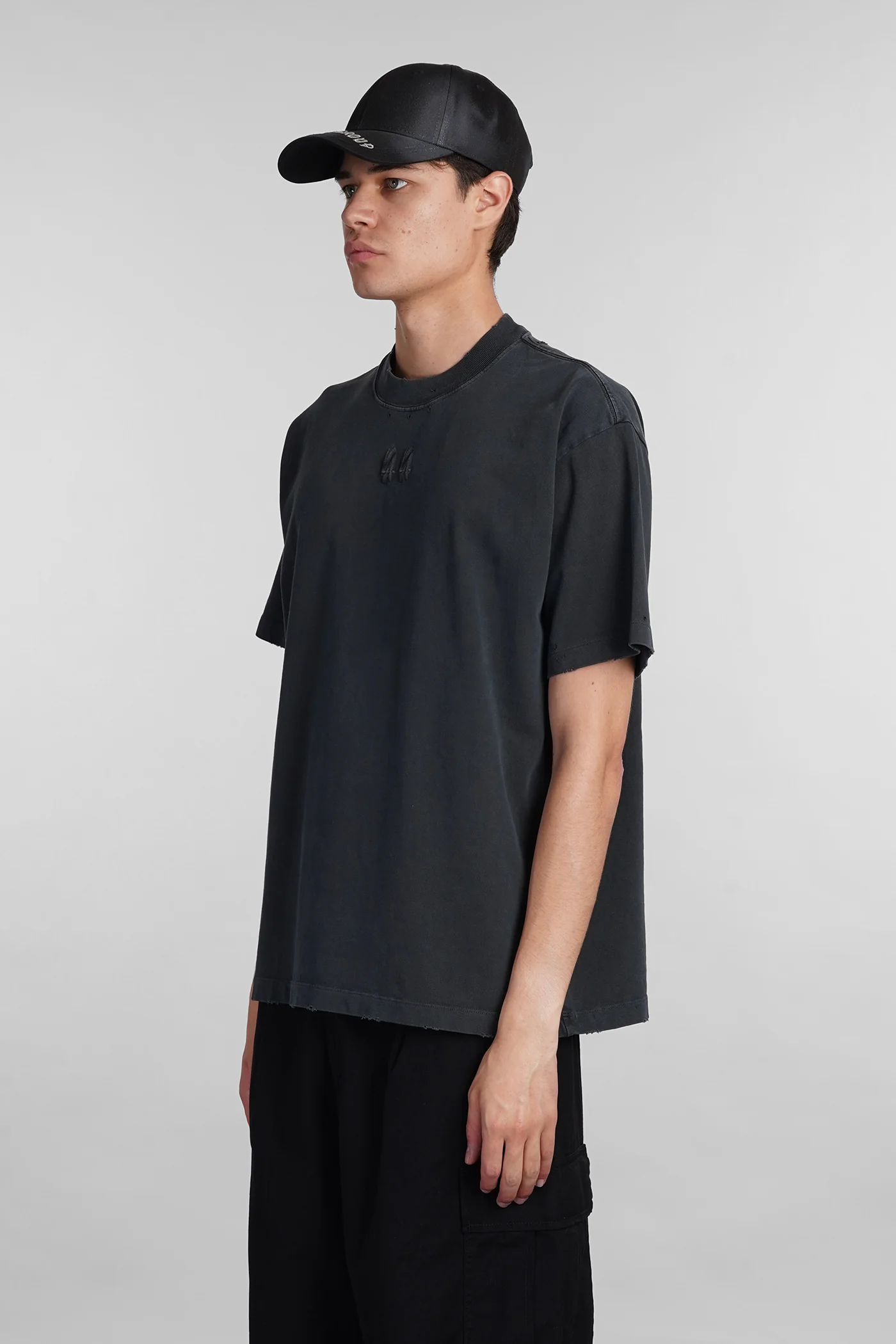 T-Shirt in black cotton - Image 4