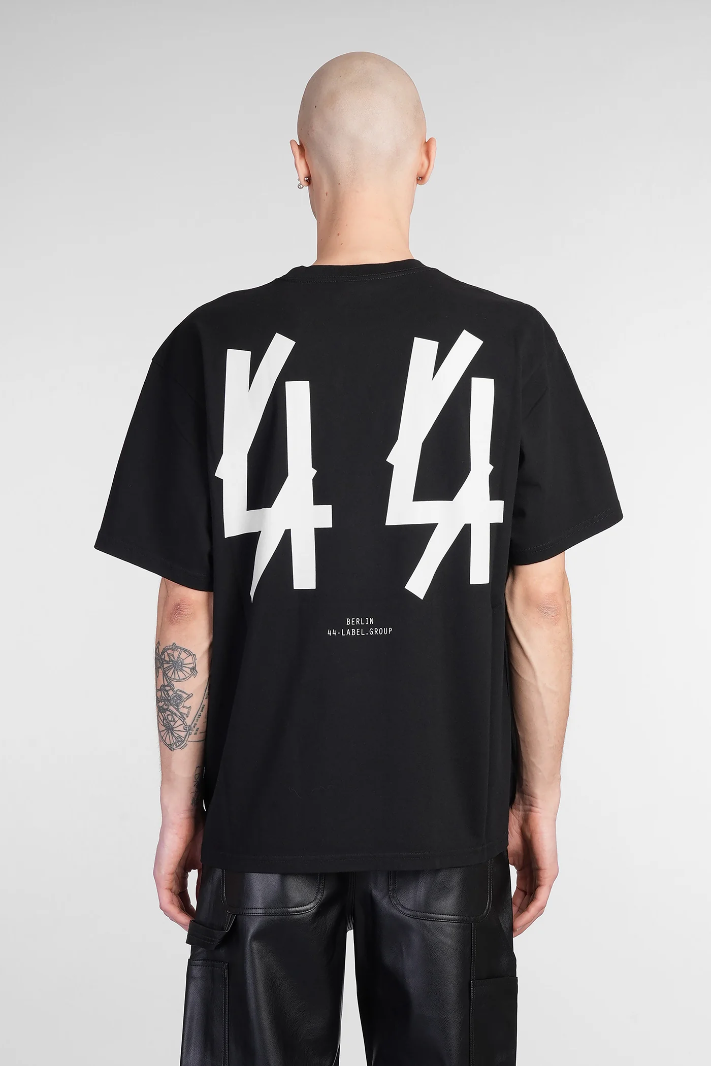 T-Shirt in black cotton - Image 3