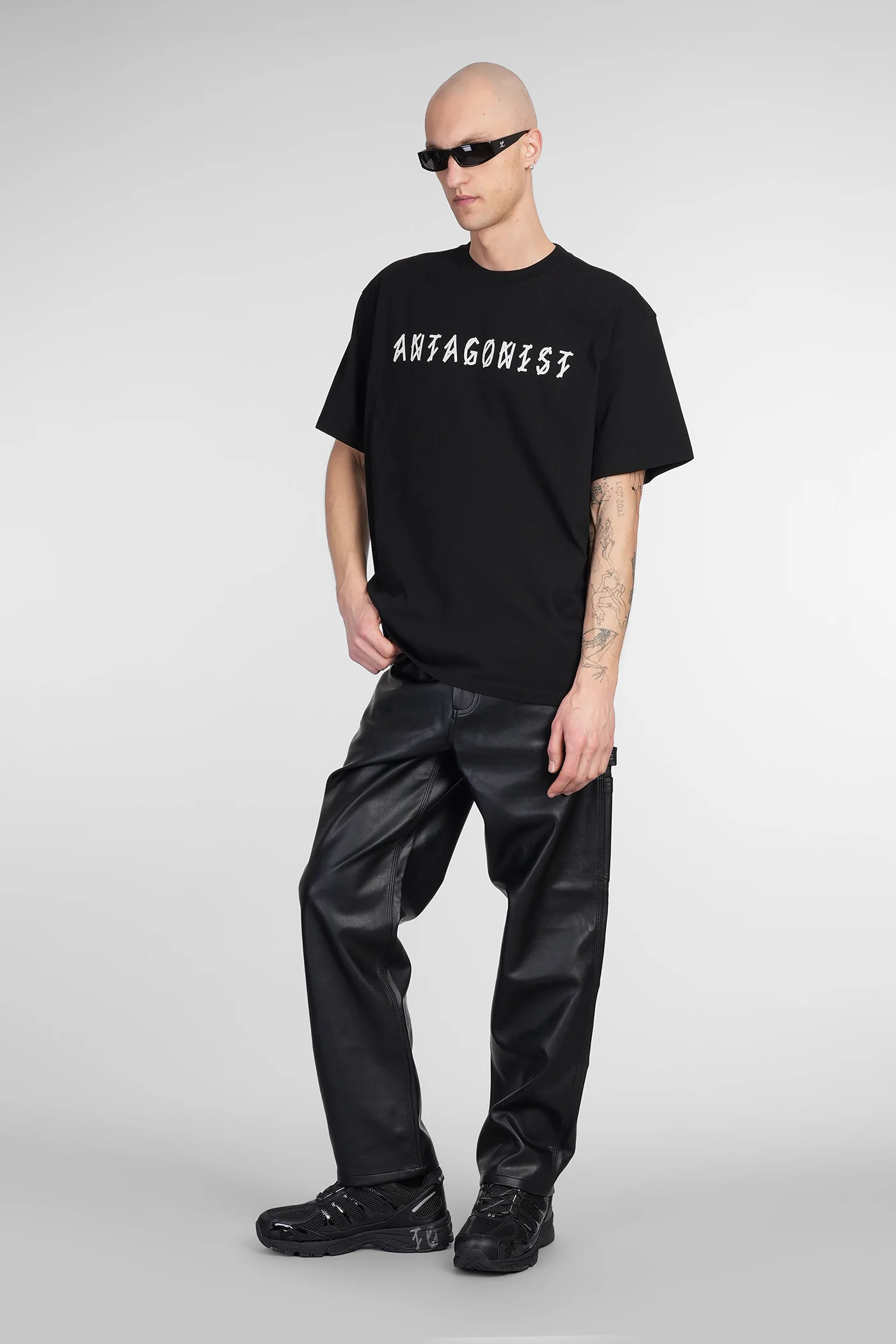 T-Shirt in black cotton - Image 2