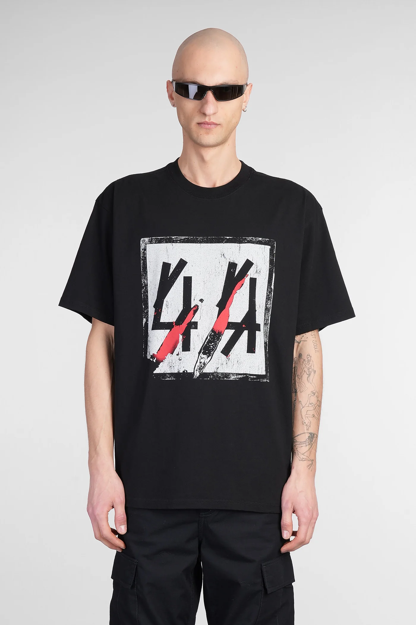 T-Shirt in black cotton