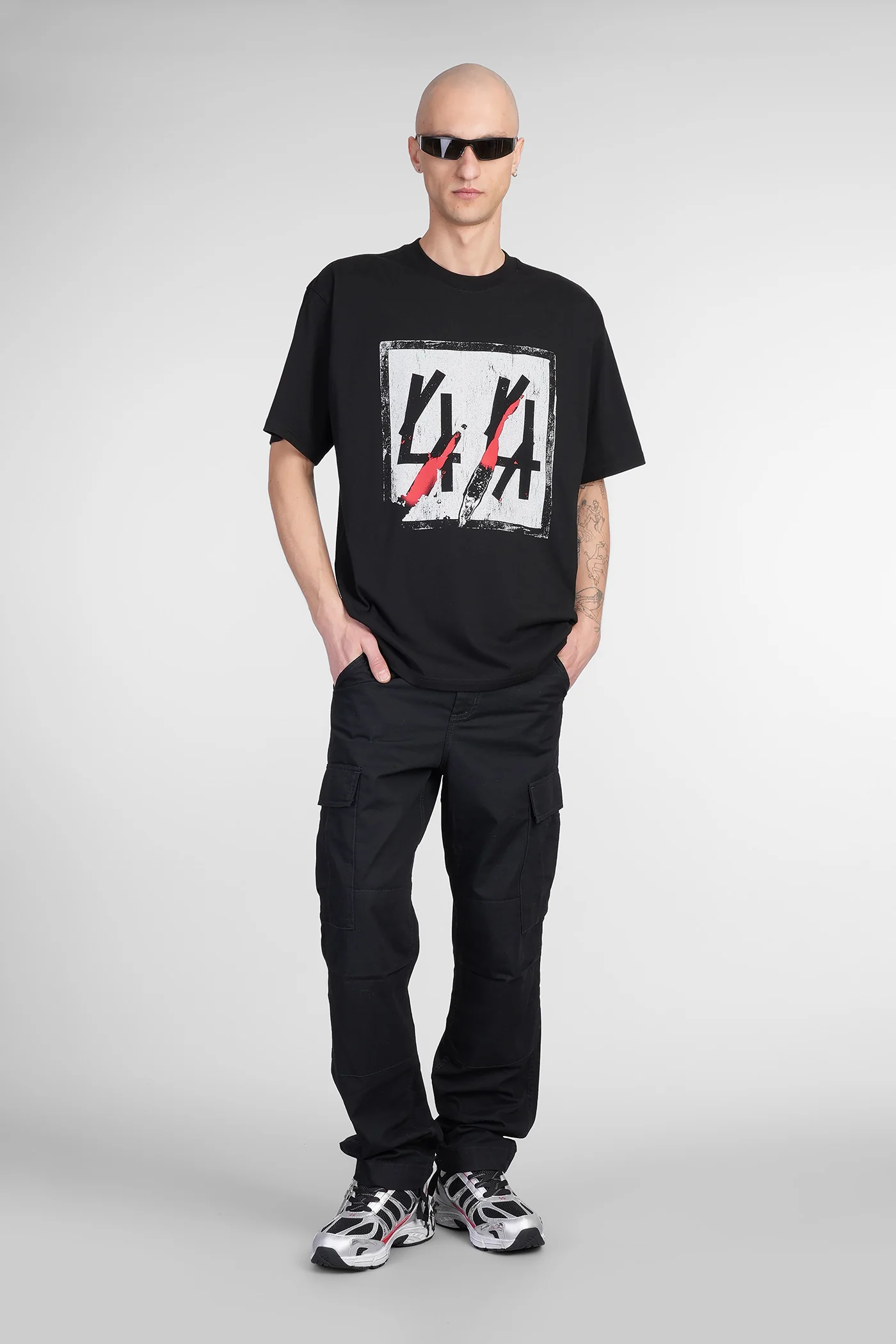 T-Shirt in black cotton - Image 2