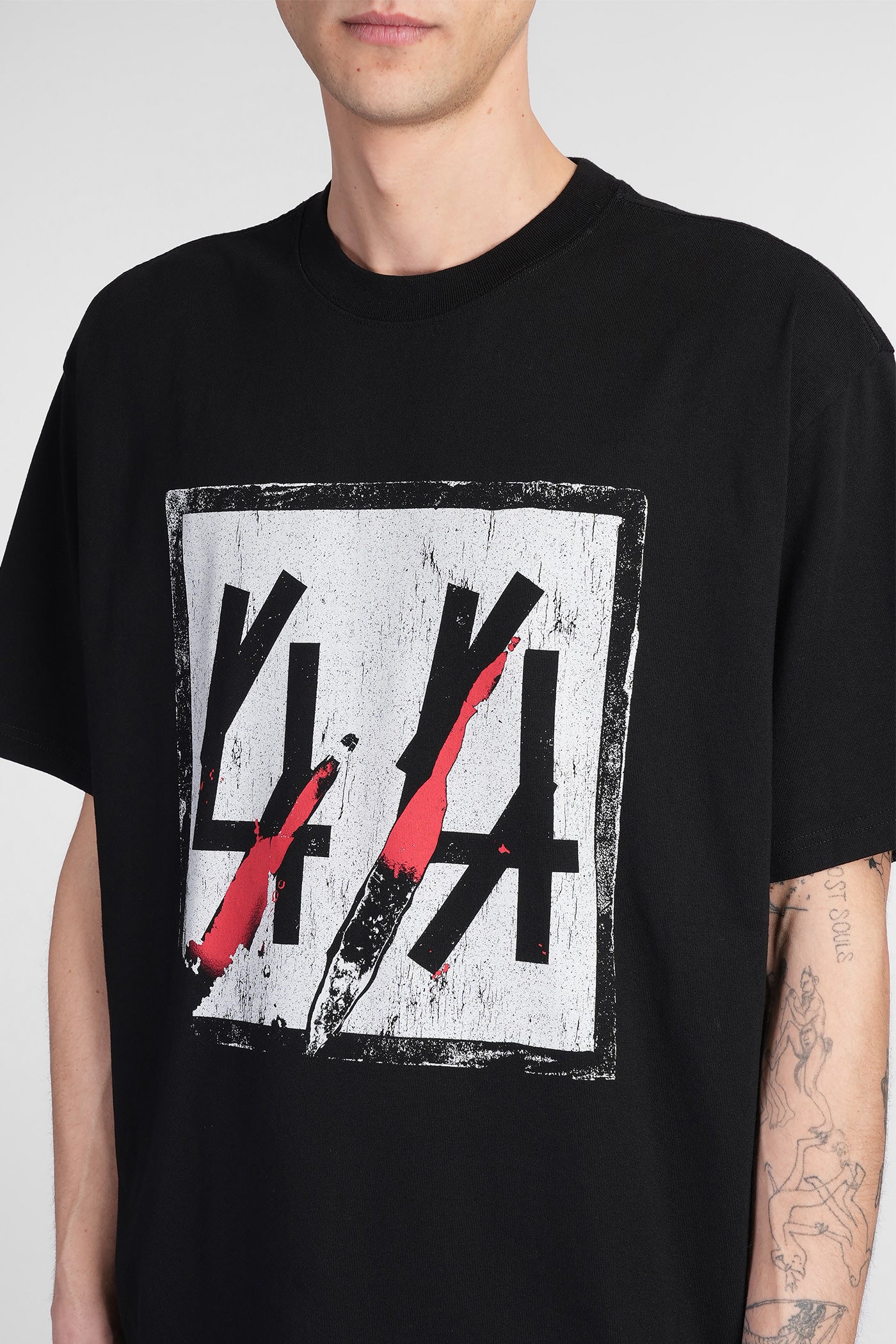 T-Shirt in black cotton - Image 5