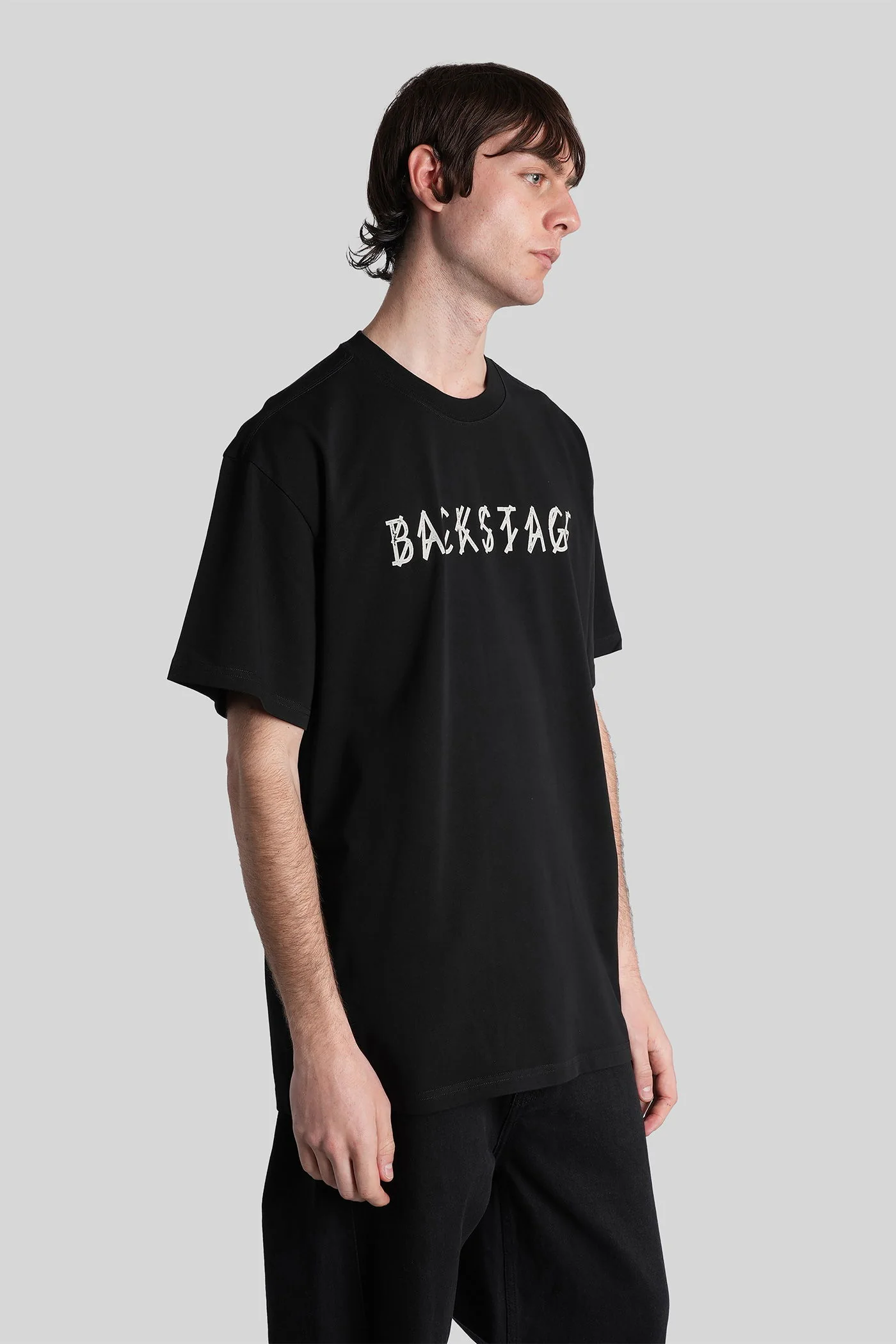 T-Shirt in black cotton - Image 4